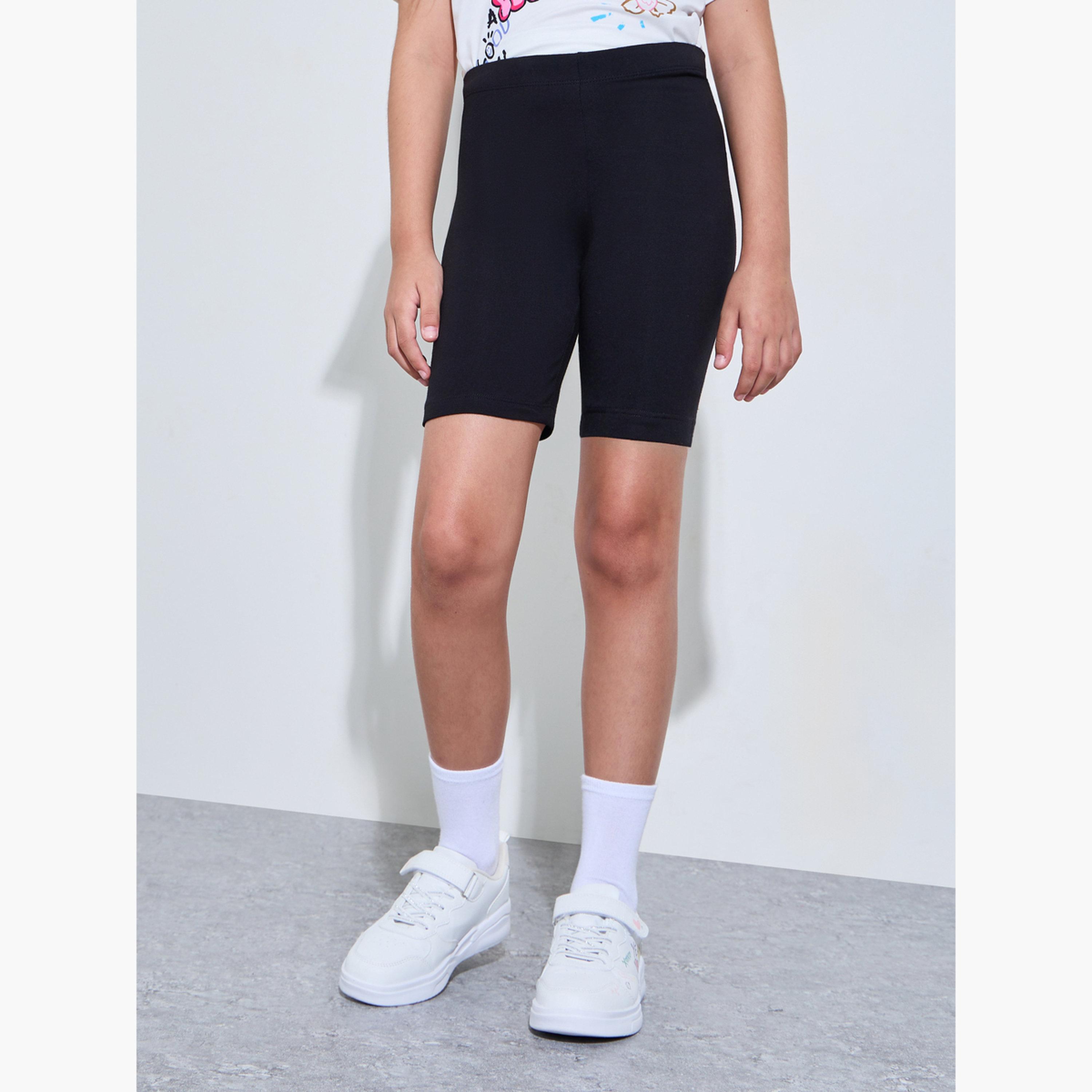 مجموعة من 2 شورت ركوب دراجات قطن للبنات-girls-clothing-bottoms-shorts-image-2