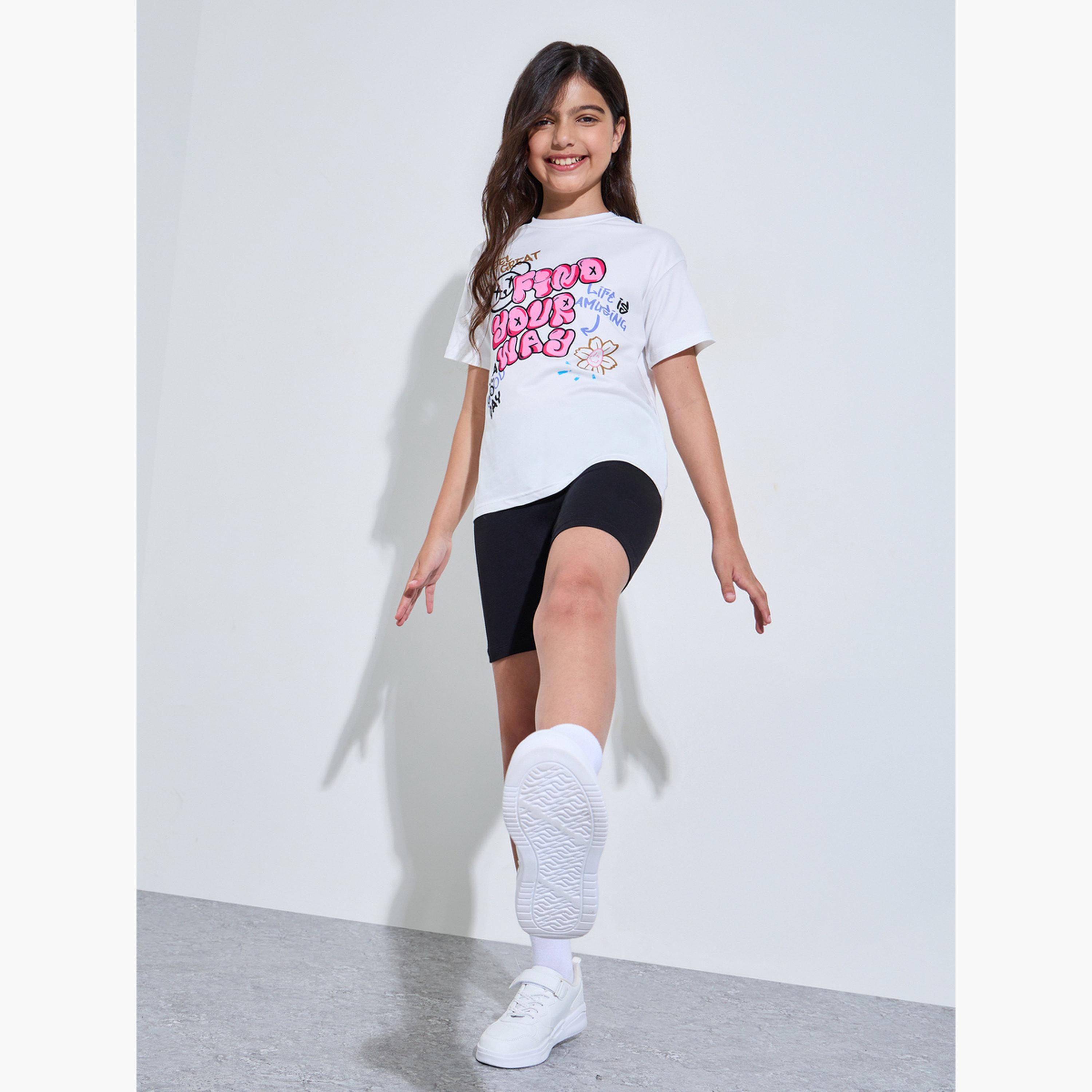 مجموعة من 2 شورت ركوب دراجات قطن للبنات-girls-clothing-bottoms-shorts-image-3