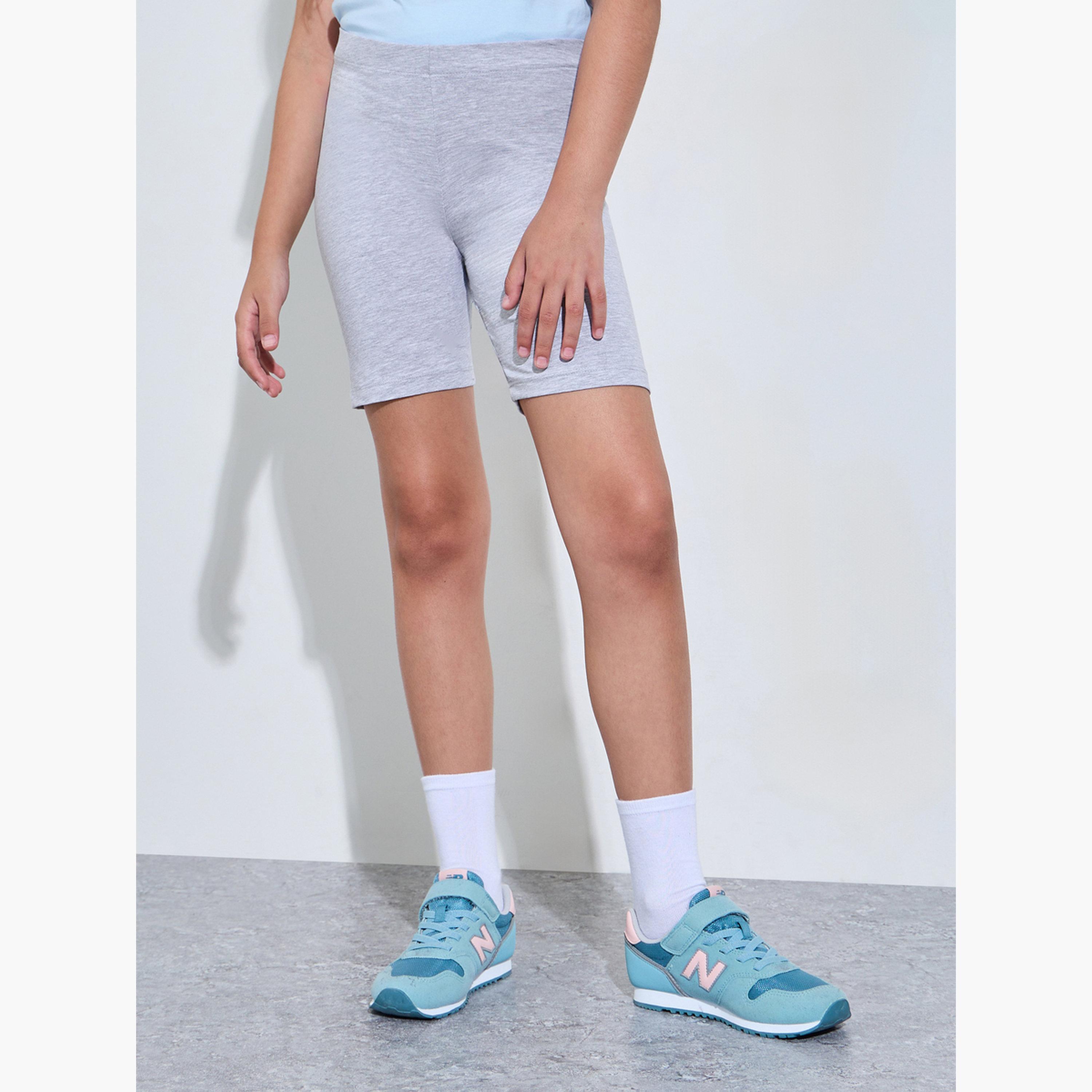 مجموعة من 2 شورت ركوب دراجات قطن للبنات-girls-clothing-bottoms-shorts-image-4