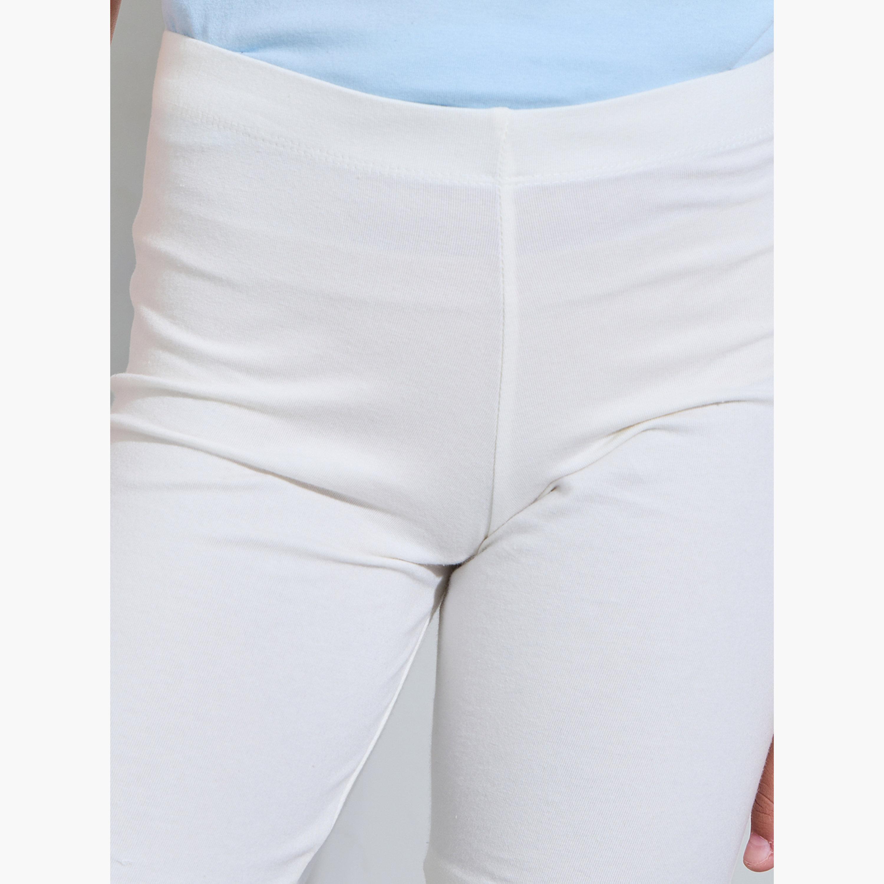 Styli Teen Girls Pack of 2 - Off White Cotton Cycling Shorts-girls-clothing-bottoms-shorts-image-5