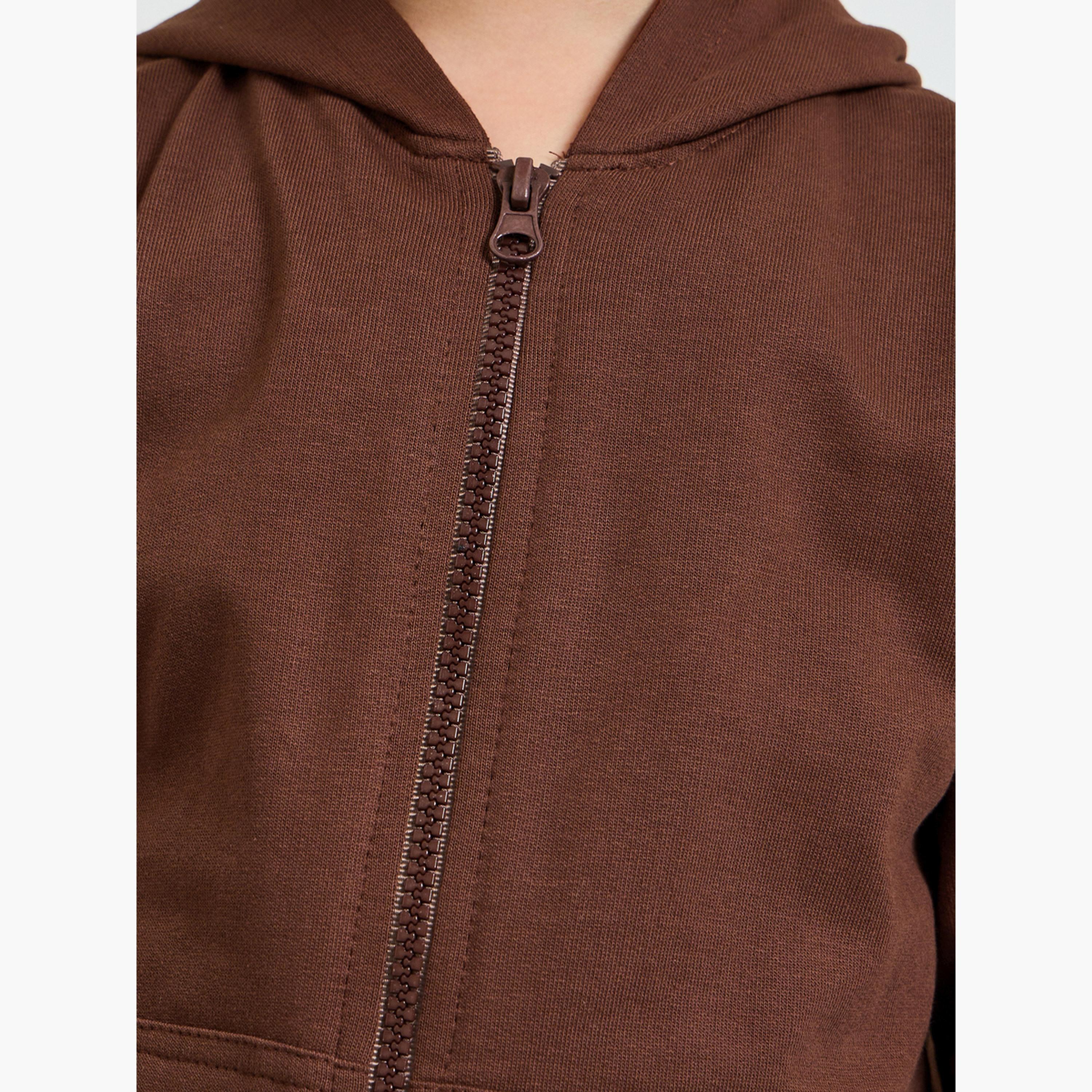 Styli Kids Unisex Cotton Zip Through Hoodie with Pocket-girls-clothing-sweatshirts-image-5