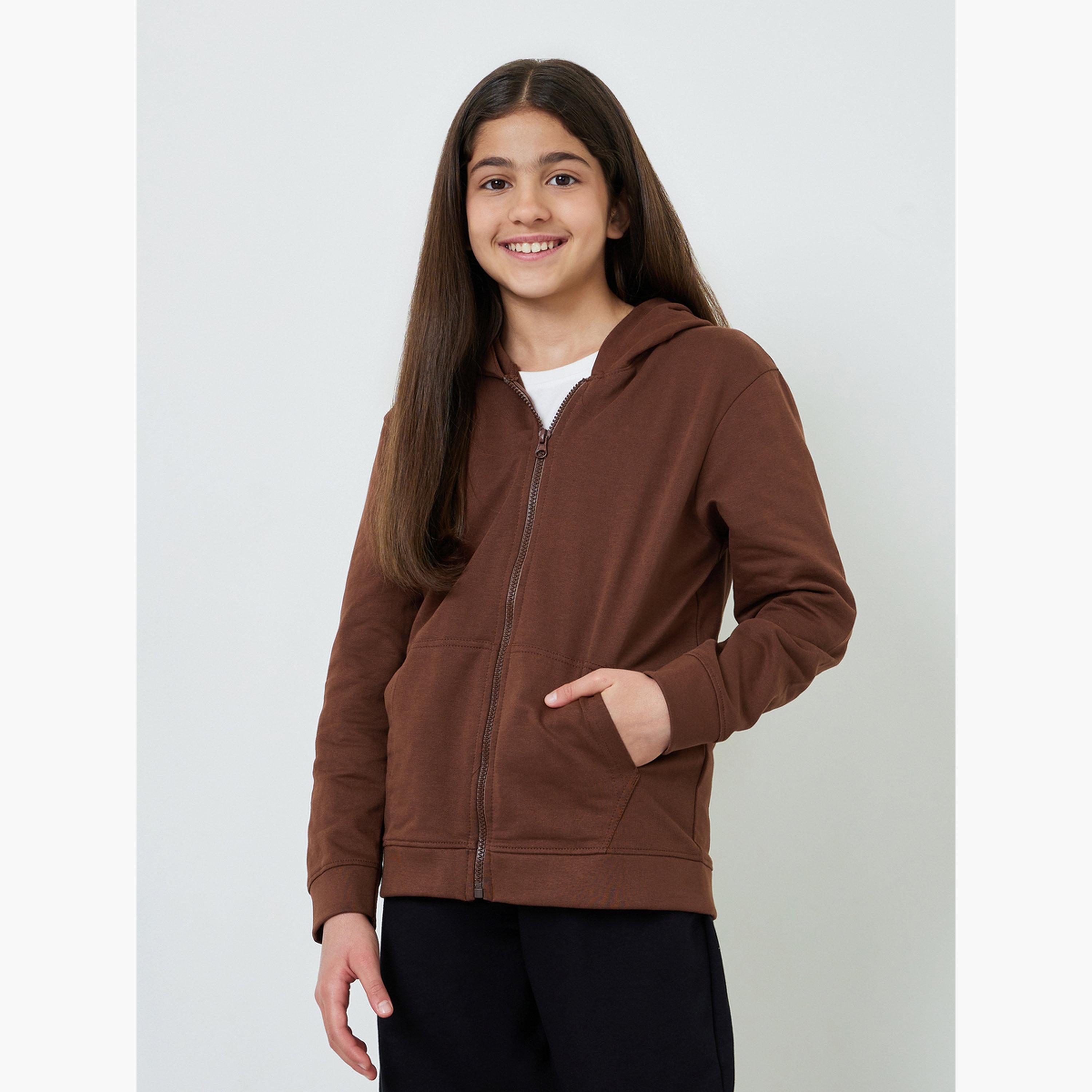 هودي قطن بسحاب وجيوب للجنسين-girls-clothing-sweatshirts-image-1