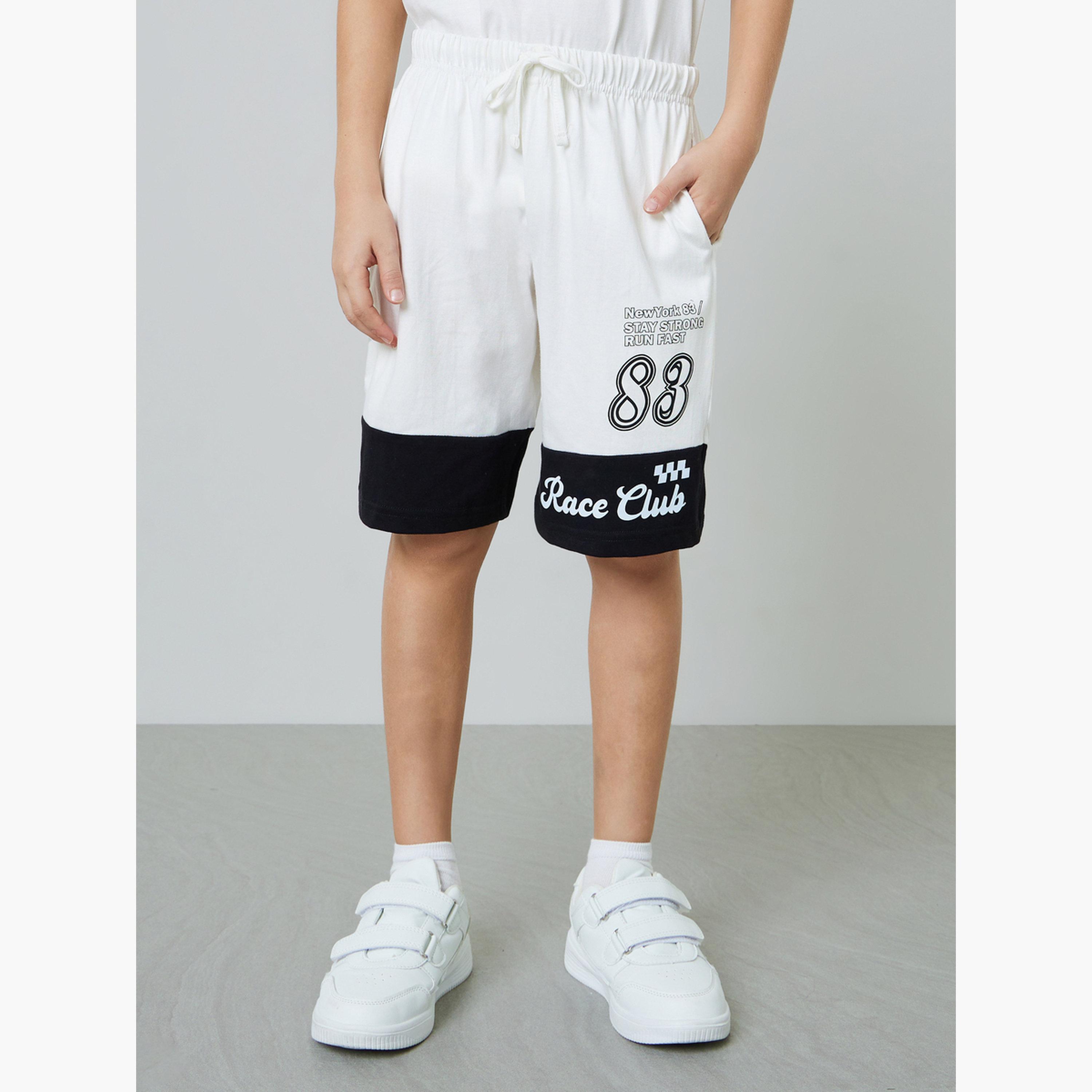 طقم شورت بنمط كتل الالوان وتيشيرت بطبعة جرافيك للأولاد-boys-clothing-setsandcoords-image-5