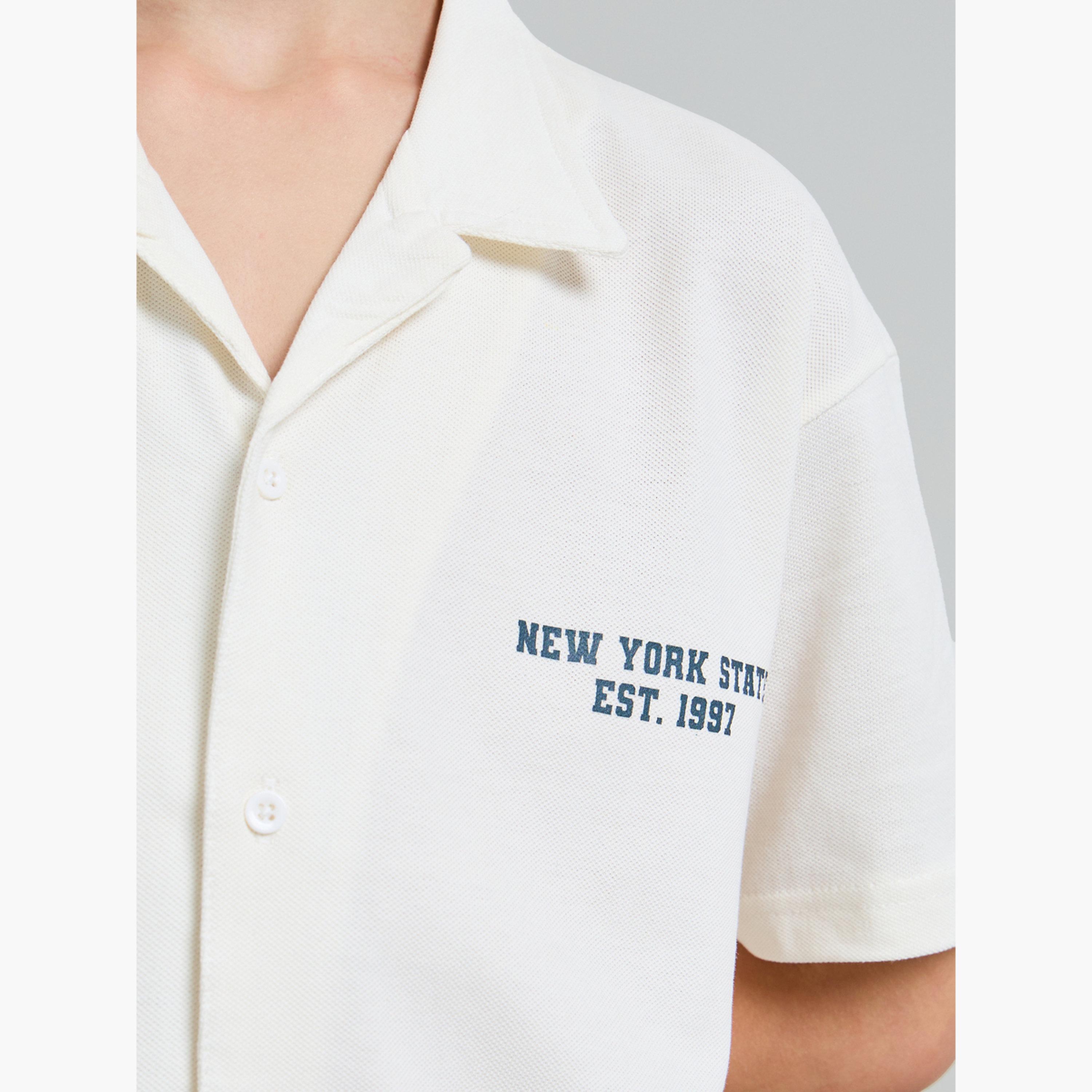 ستايلي - قميص جيرسي مطبوع عليه صورة أولاد مراهقين بياقة بيضاء-boys-clothing-shirts-image-5