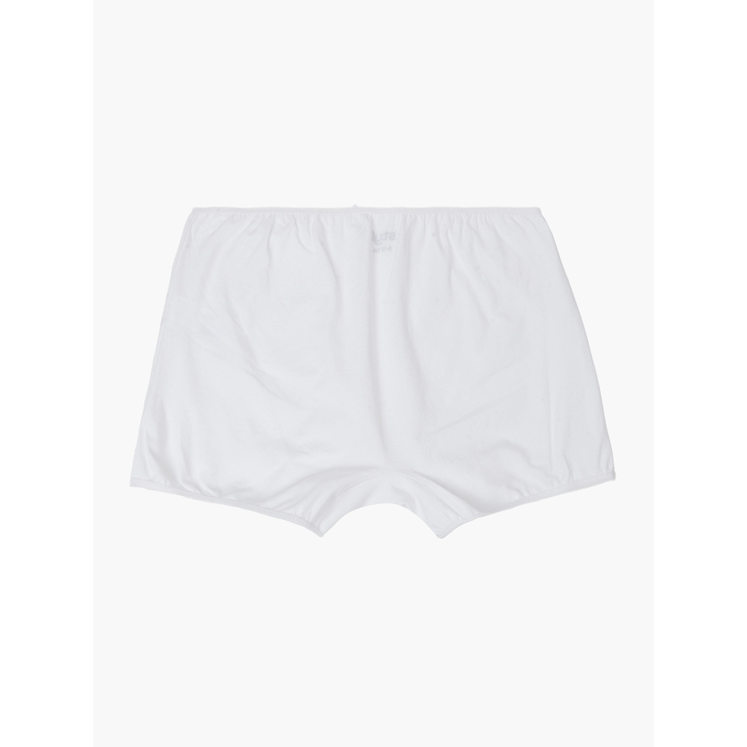 Styli Girls Pack of 5 -White Cotton Blend Boxer Briefs-girls-clothing-innerwear-image-4