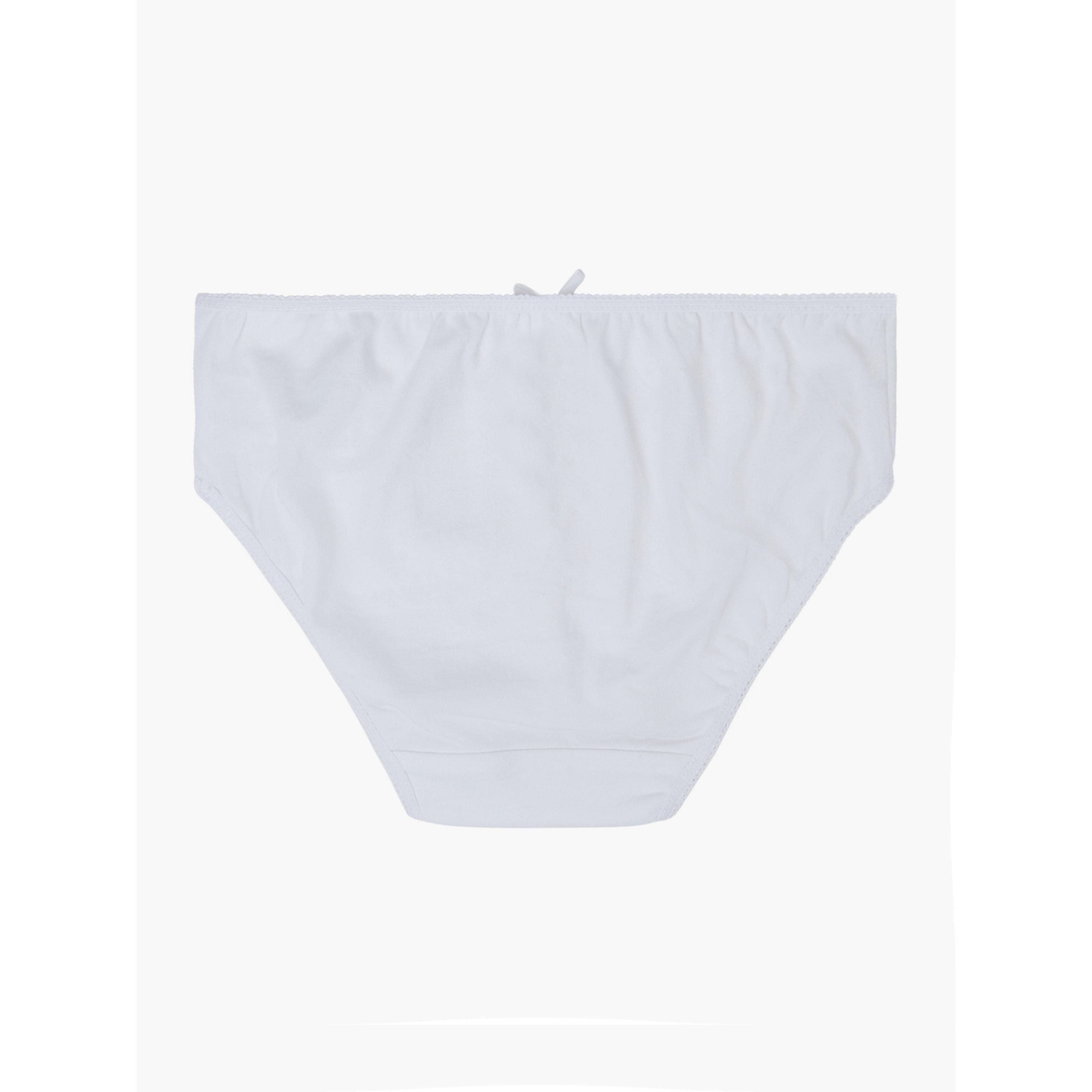 Styli Girls Pack of 5 - White Cotton Blend Briefs-girls-clothing-innerwear-image-3