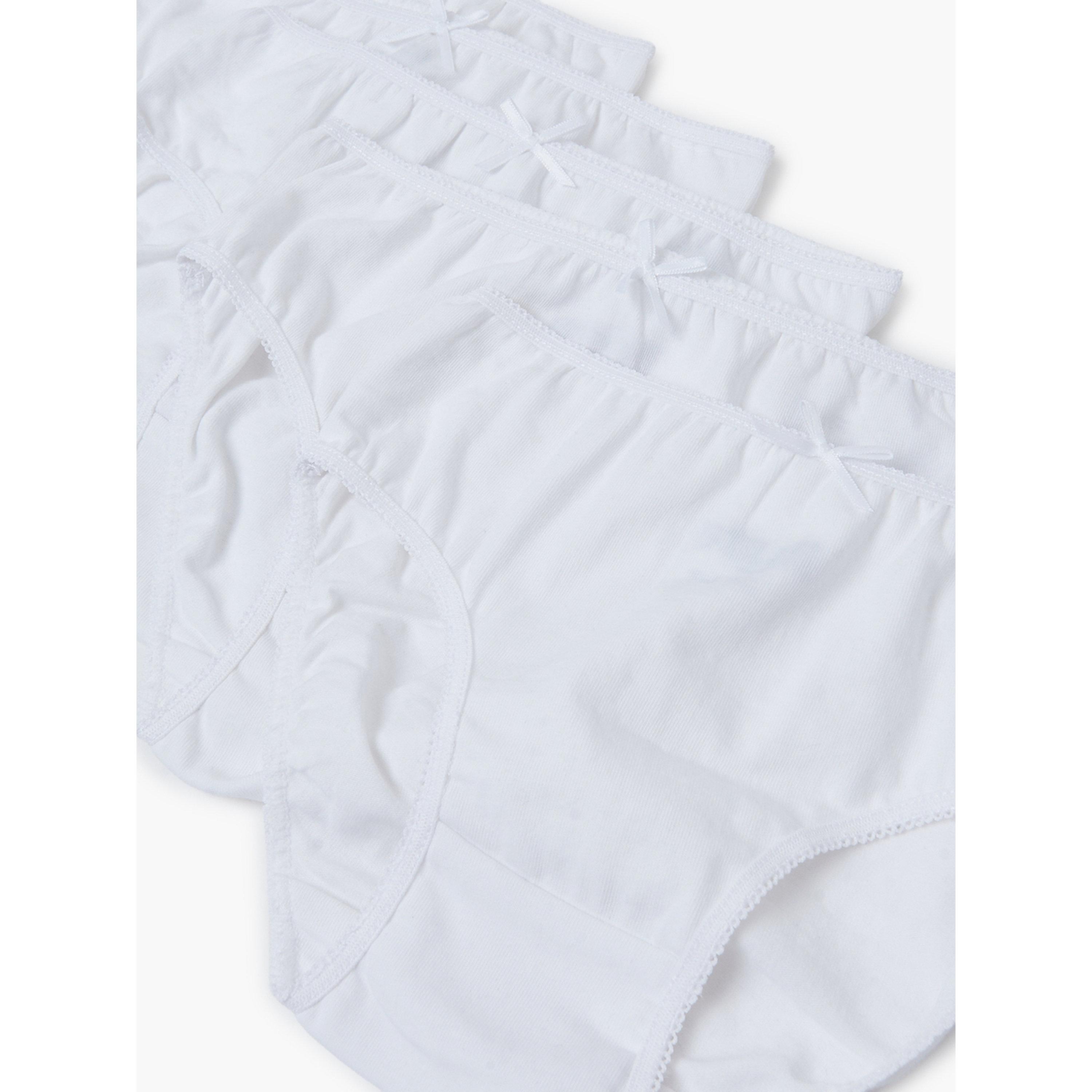 Styli Girls Pack of 5 - White Cotton Blend Briefs-girls-clothing-innerwear-image-4