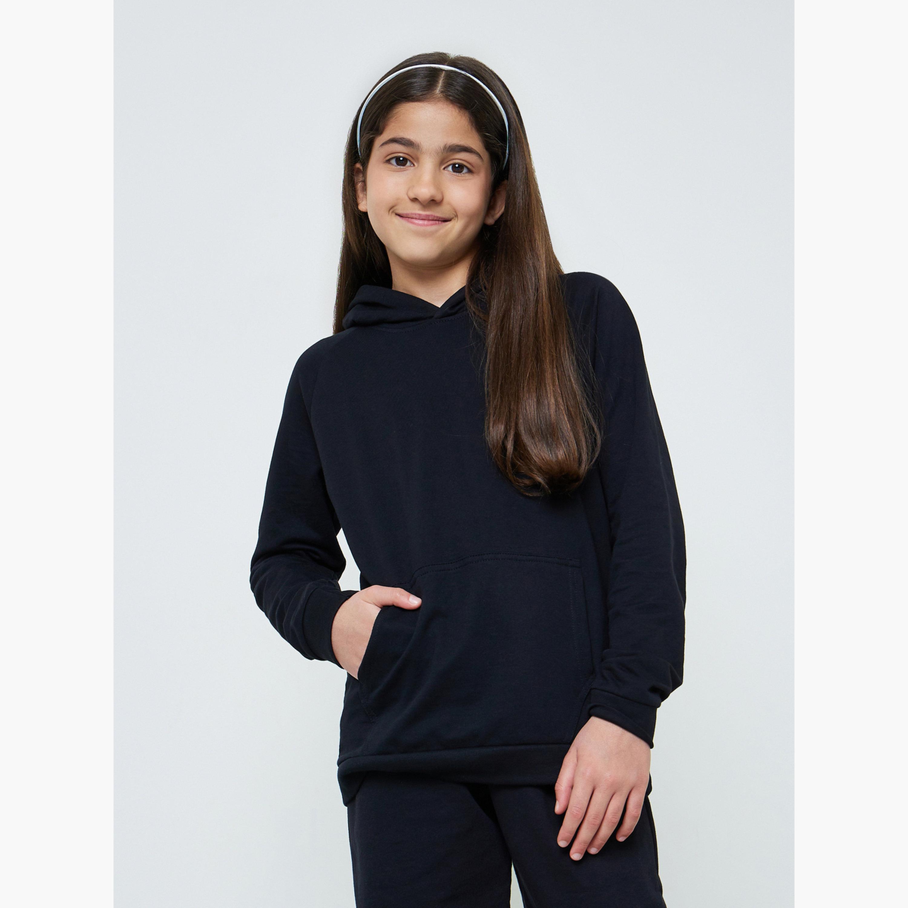 هودي قطن بقصة عادية للجنسين،-girls-clothing-sweatshirts-image-1