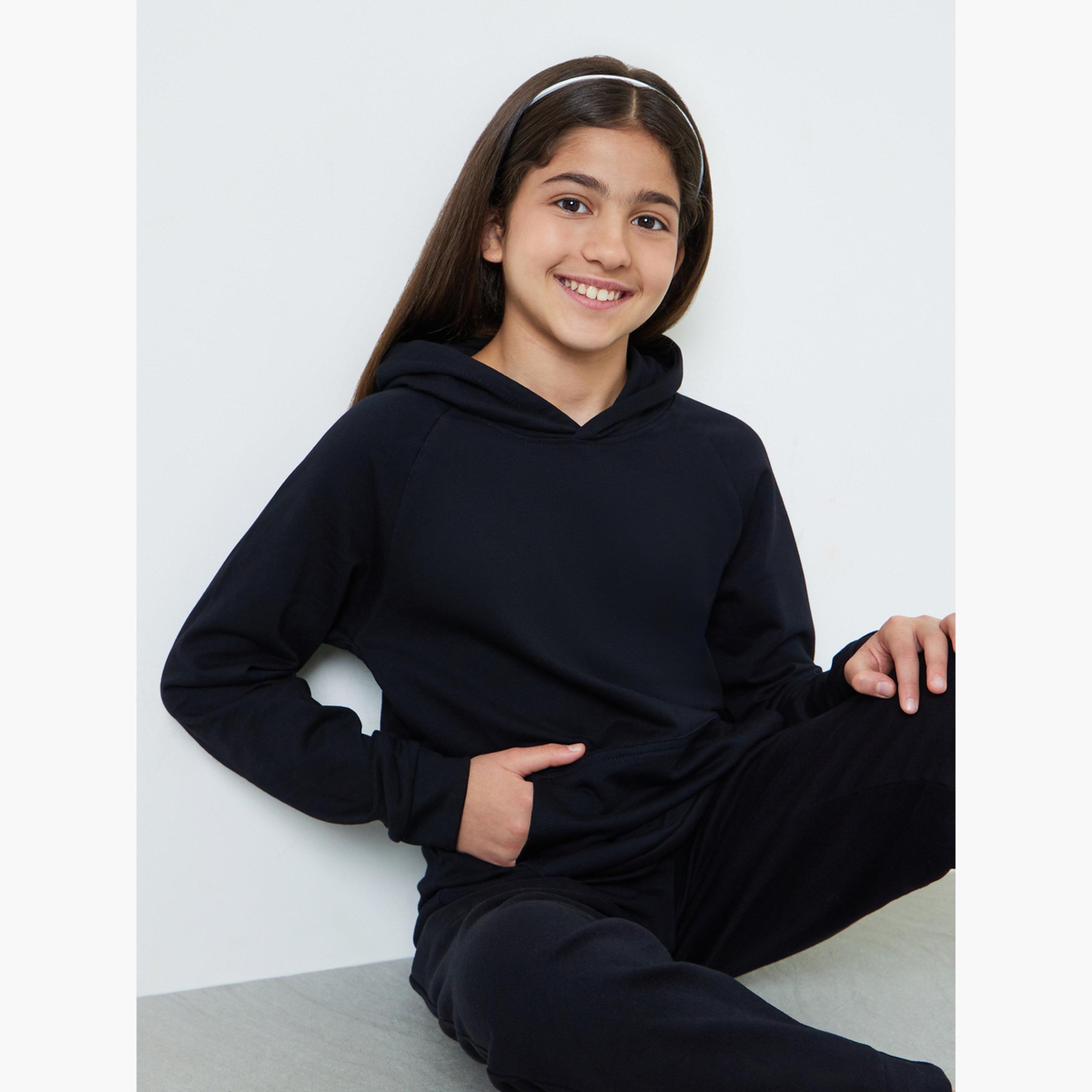 هودي قطن بقصة عادية للجنسين،-girls-clothing-sweatshirts-image-3