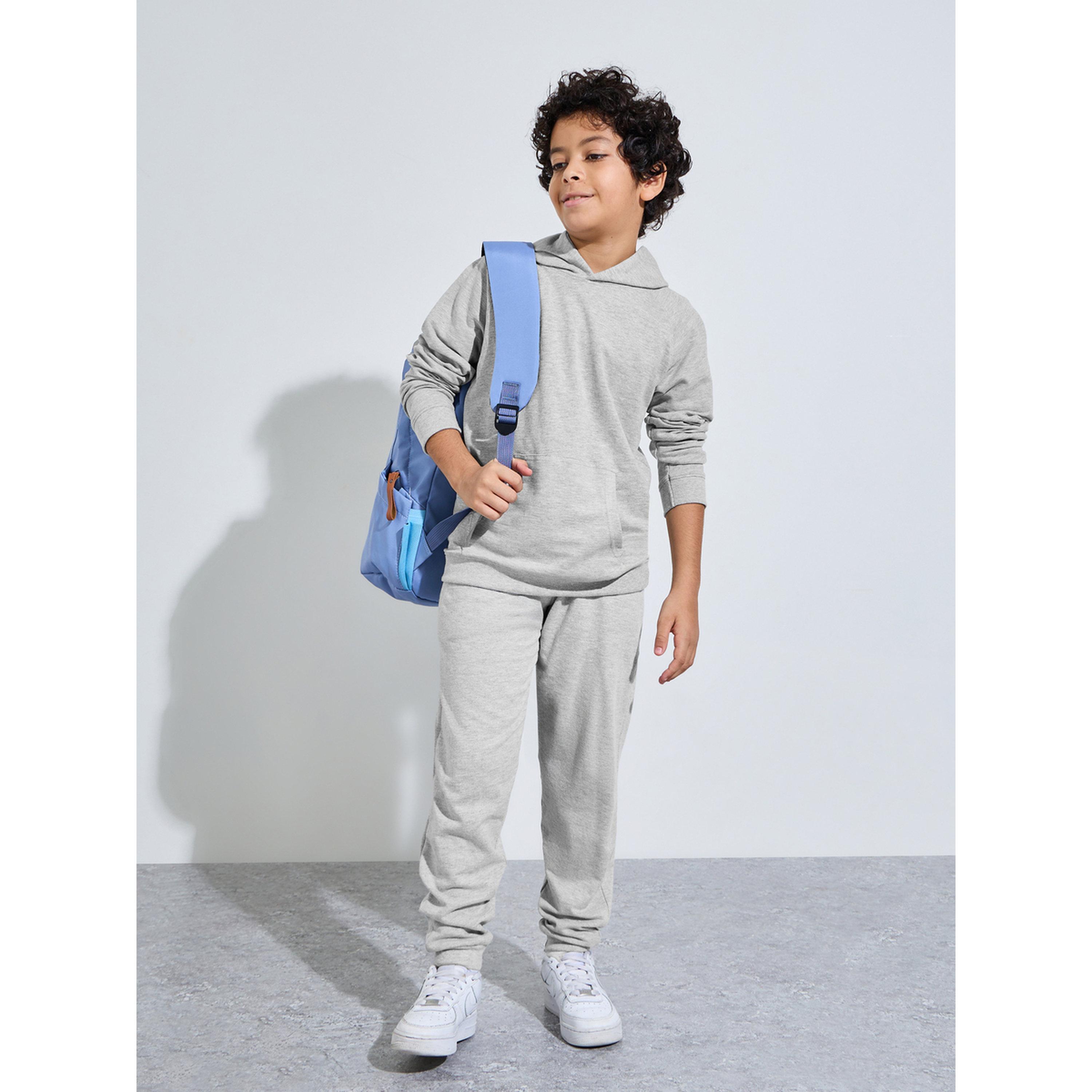 Styli Teen Unisex Grey Regular Fit Cotton Hoodie-boys-clothing-sweatshirts-image-2