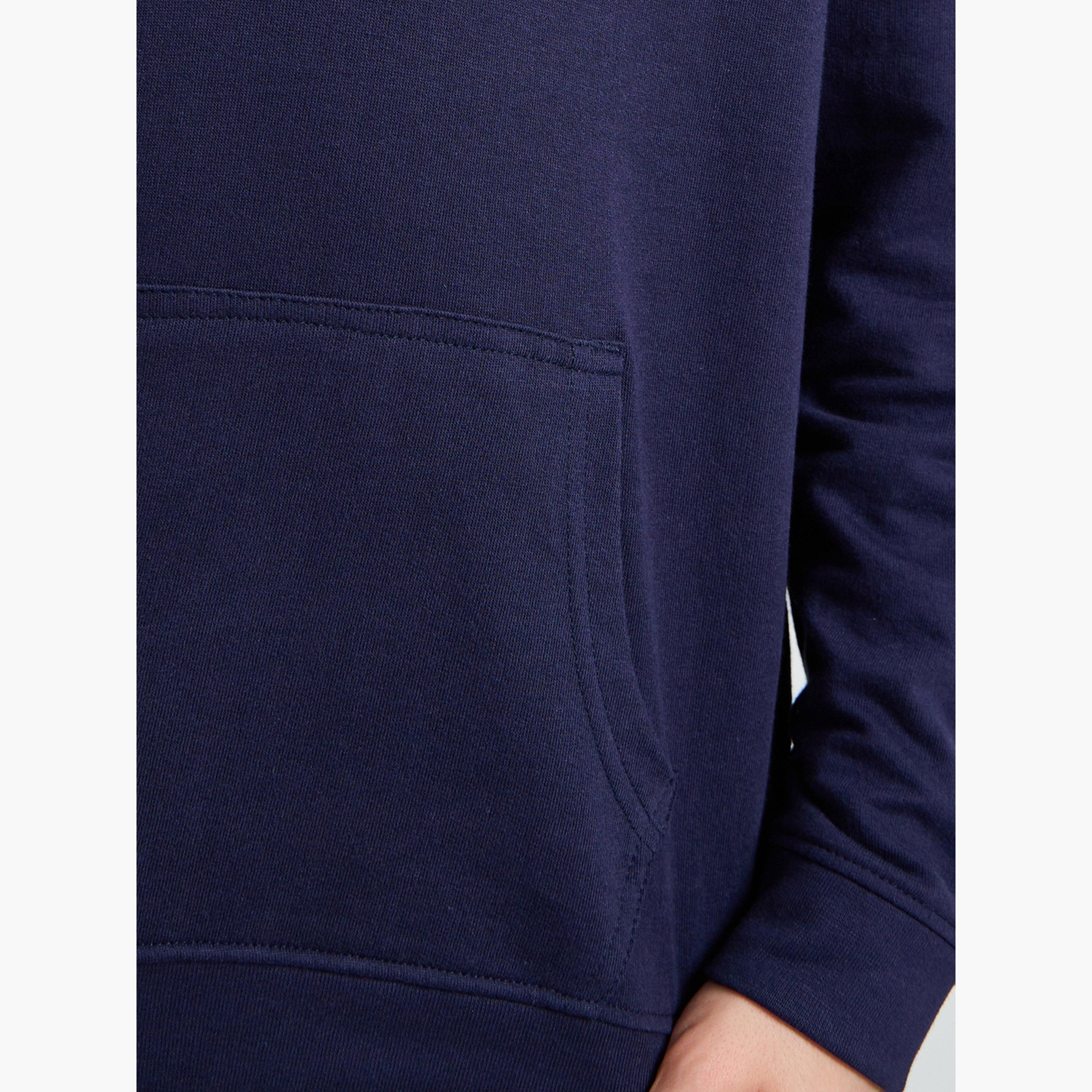 ستايلي - هودي قطني أزرق داكن للمراهقين، بقصة عادية للجنسين-boys-clothing-sweatshirts-image-6