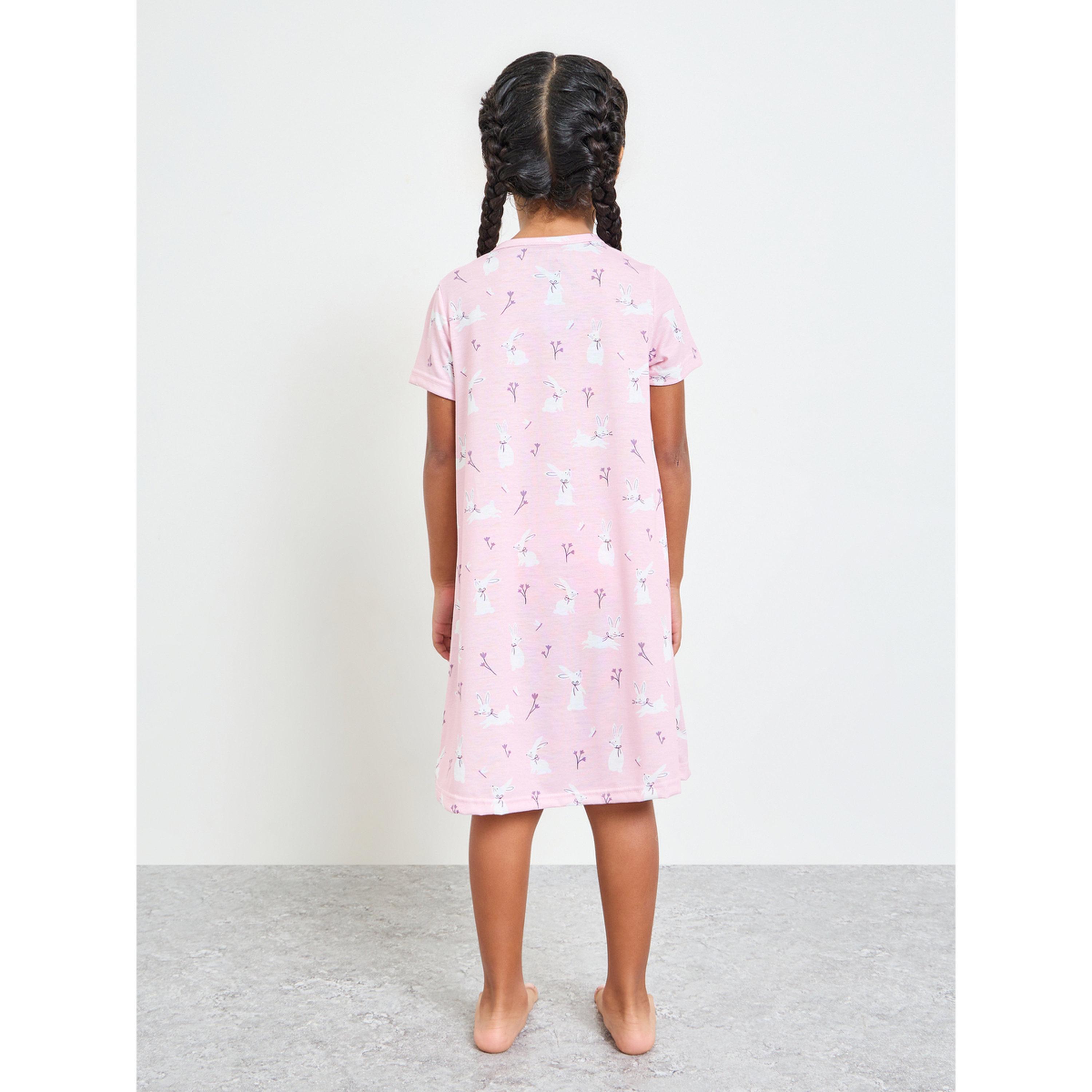 طقم من قميصي نوم بأكمام قصيرة وطبعة للبنات-girls-clothing-nightwear-image-6