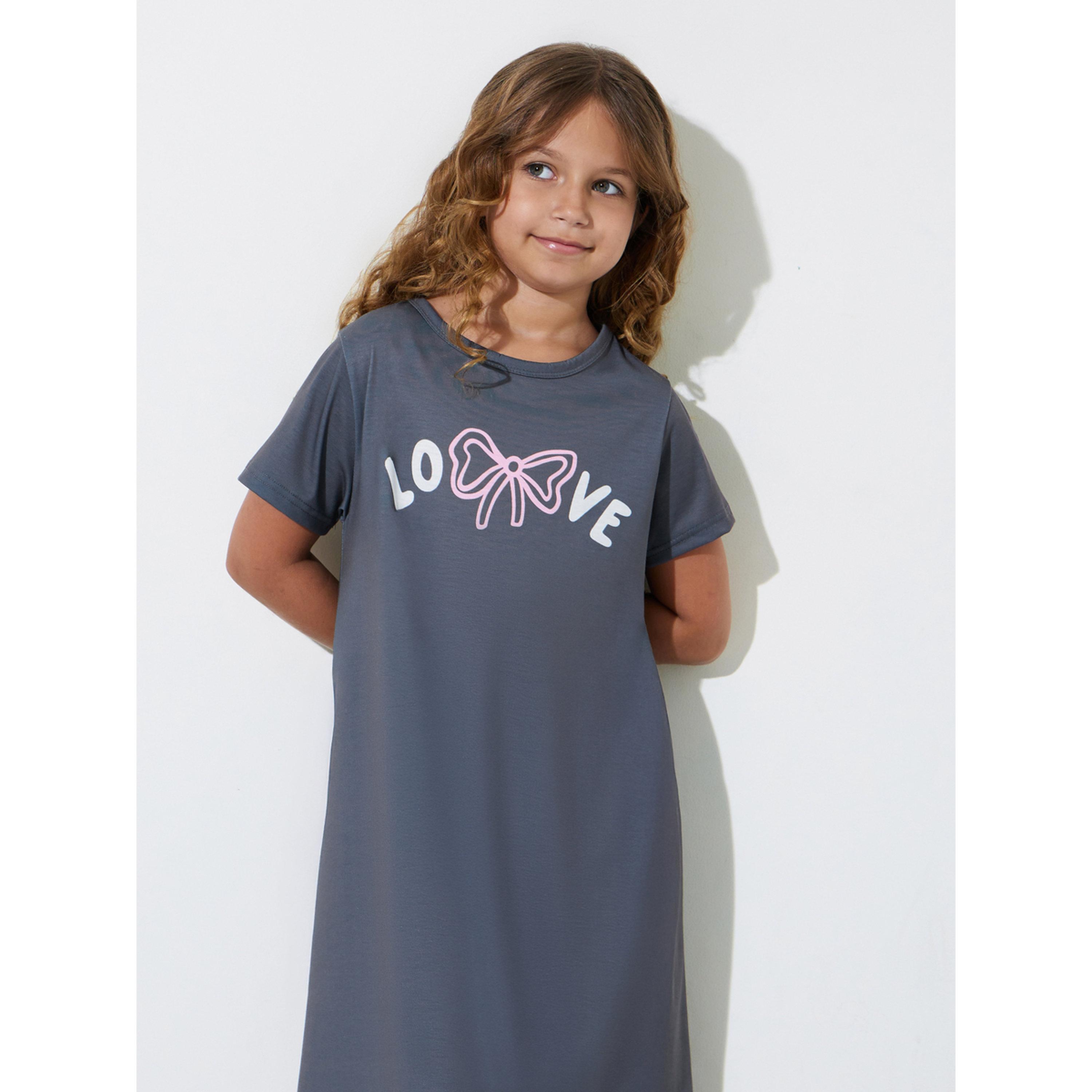 طقم قميص نوم بطبعة جرافيك للبنات - قطعتين-girls-clothing-nightwear-image-3