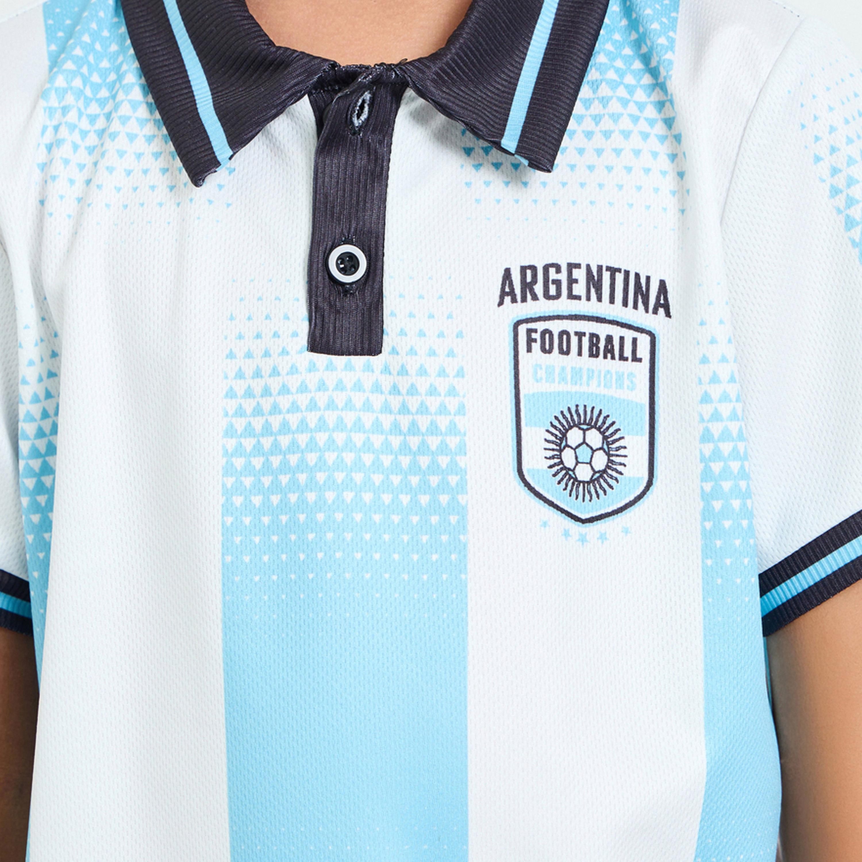 مجموعة للأطفال من شورت وتيشيرت جيرسي بطبعات الأرجنتين مستوحاة من كرة القدم-boys-clothing-setsandcoords-image-6