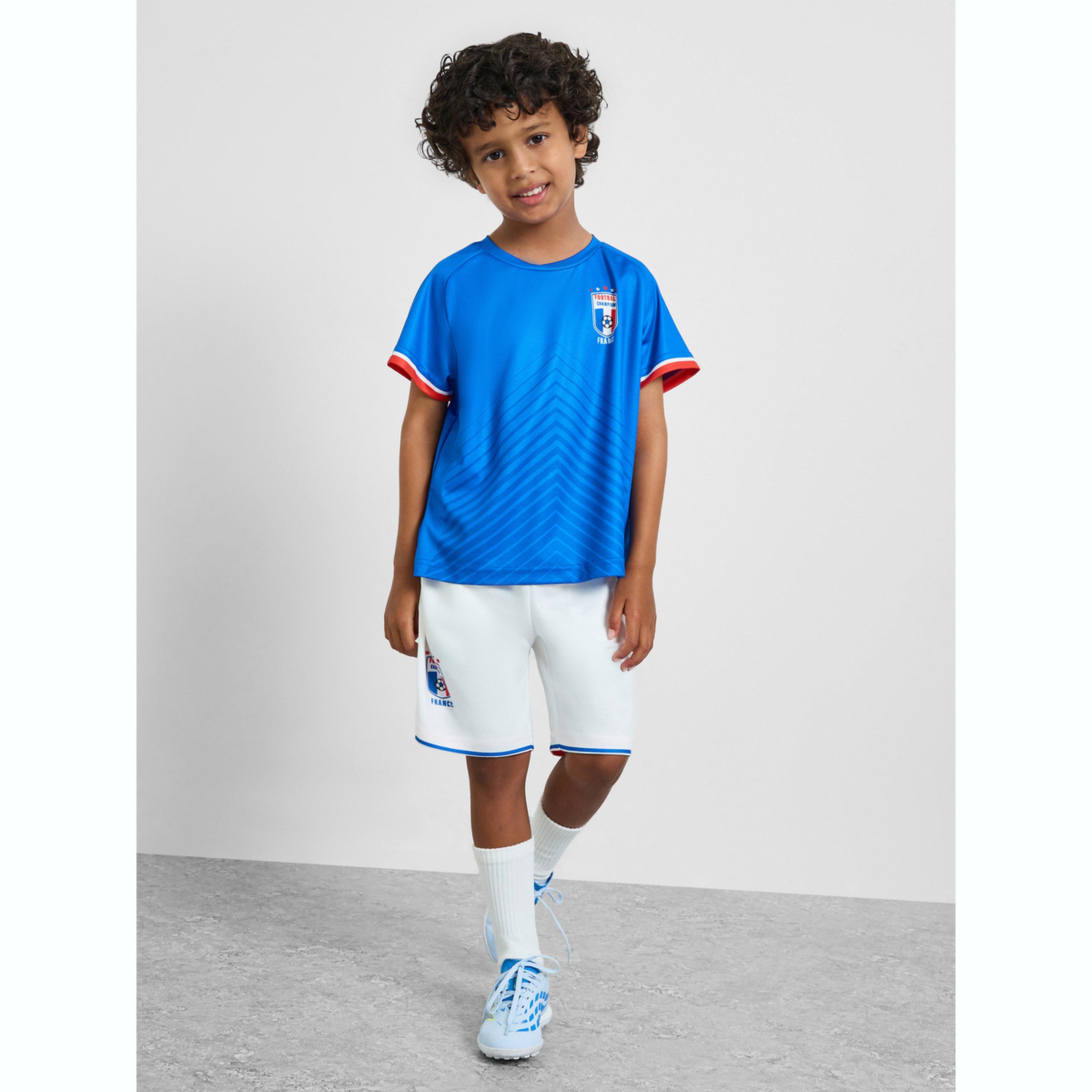 مجموعة للأطفال من شورت وتيشيرت جيرسي بطبعات فرنسا مستوحاة من كرة القدم-boys-clothing-setsandcoords-image-2