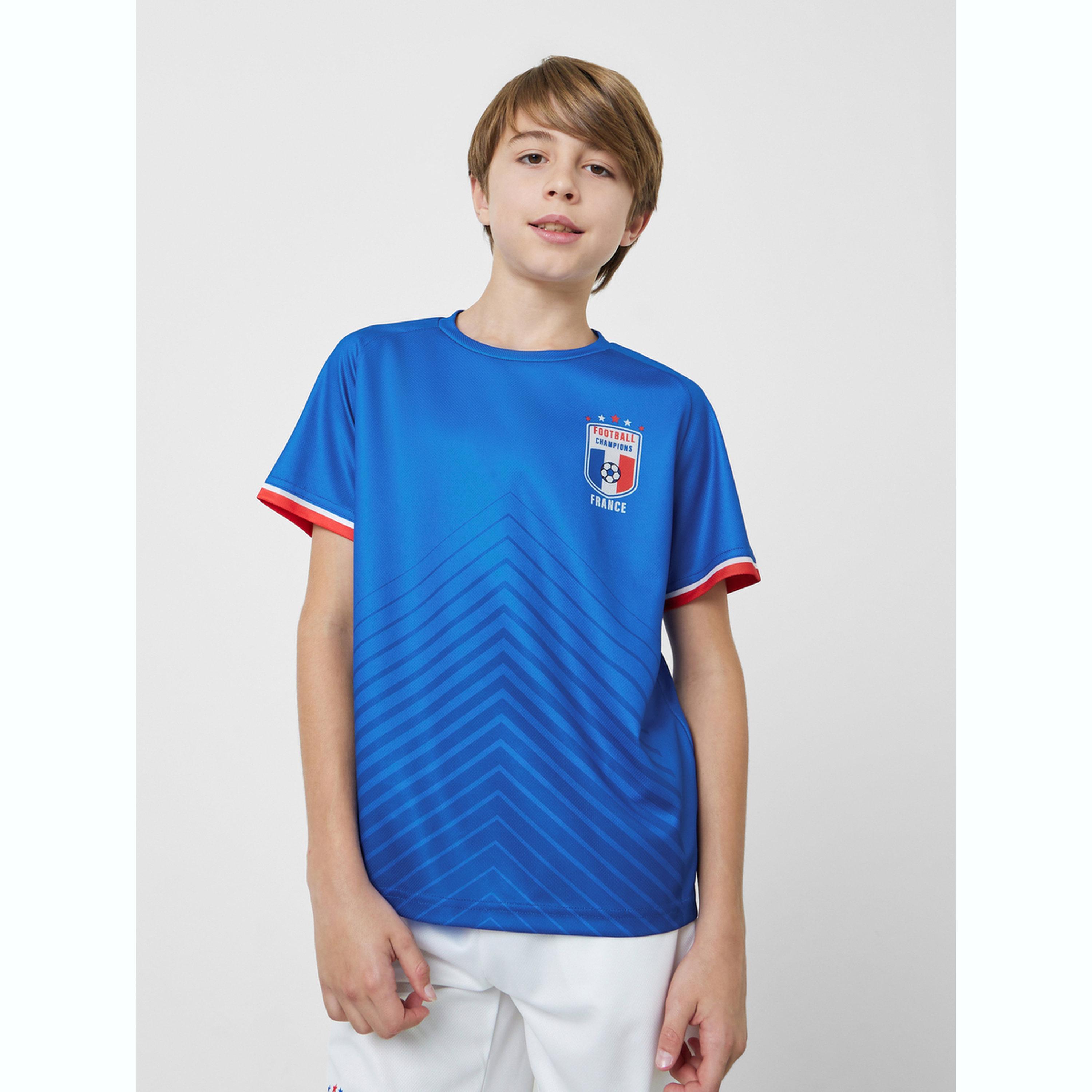 مجموعة للأطفال من شورت وتيشيرت جيرسي بطبعات فرنسا مستوحاة من كرة القدم-boys-clothing-sportswear-sets-image-3