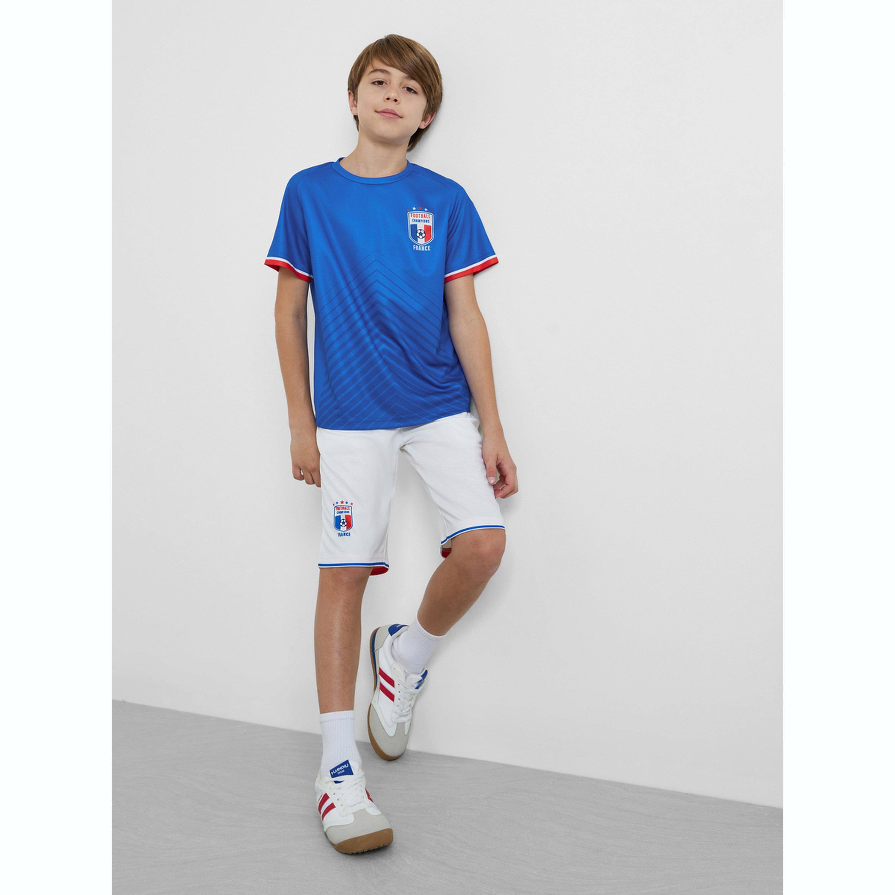 مجموعة للأطفال من شورت وتيشيرت جيرسي بطبعات فرنسا مستوحاة من كرة القدم-boys-clothing-sportswear-sets-image-4