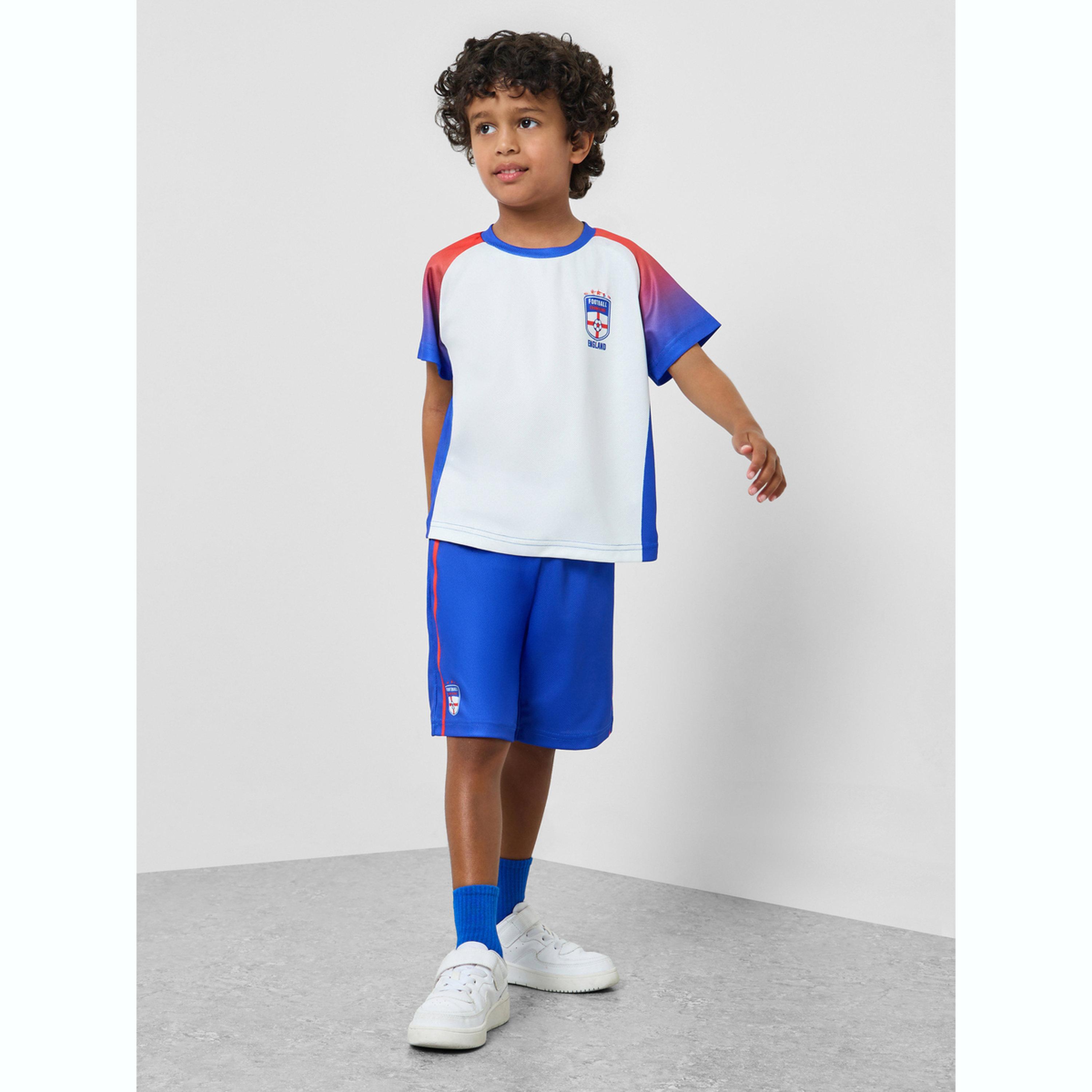 مجموعة للأطفال من شورت وتيشيرت جيرسي بطبعات إنجلترا مستوحاة من كرة القدم-boys-clothing-sportswear-sets-image-2