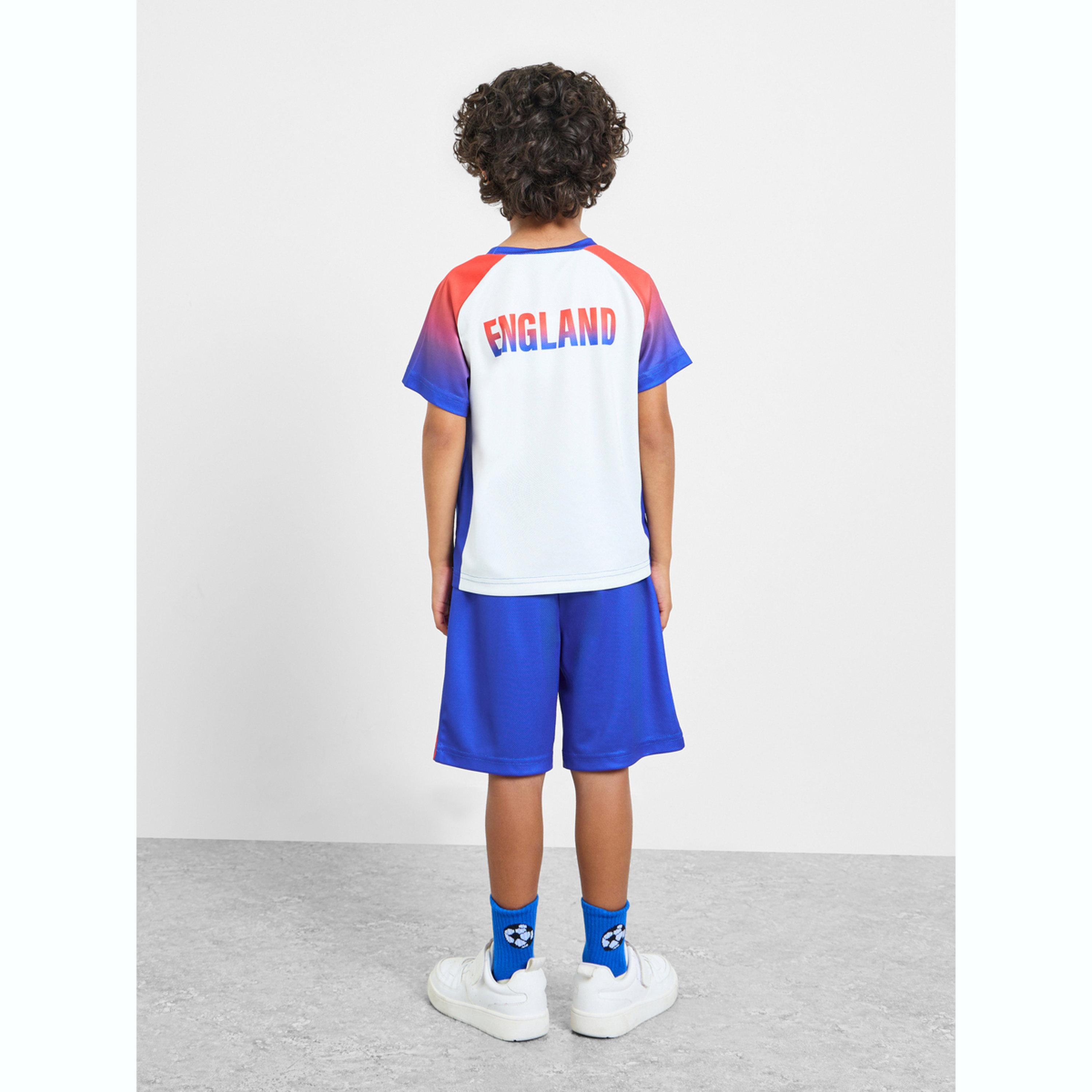 مجموعة للأطفال من شورت وتيشيرت جيرسي بطبعات إنجلترا مستوحاة من كرة القدم-boys-clothing-sportswear-sets-image-3