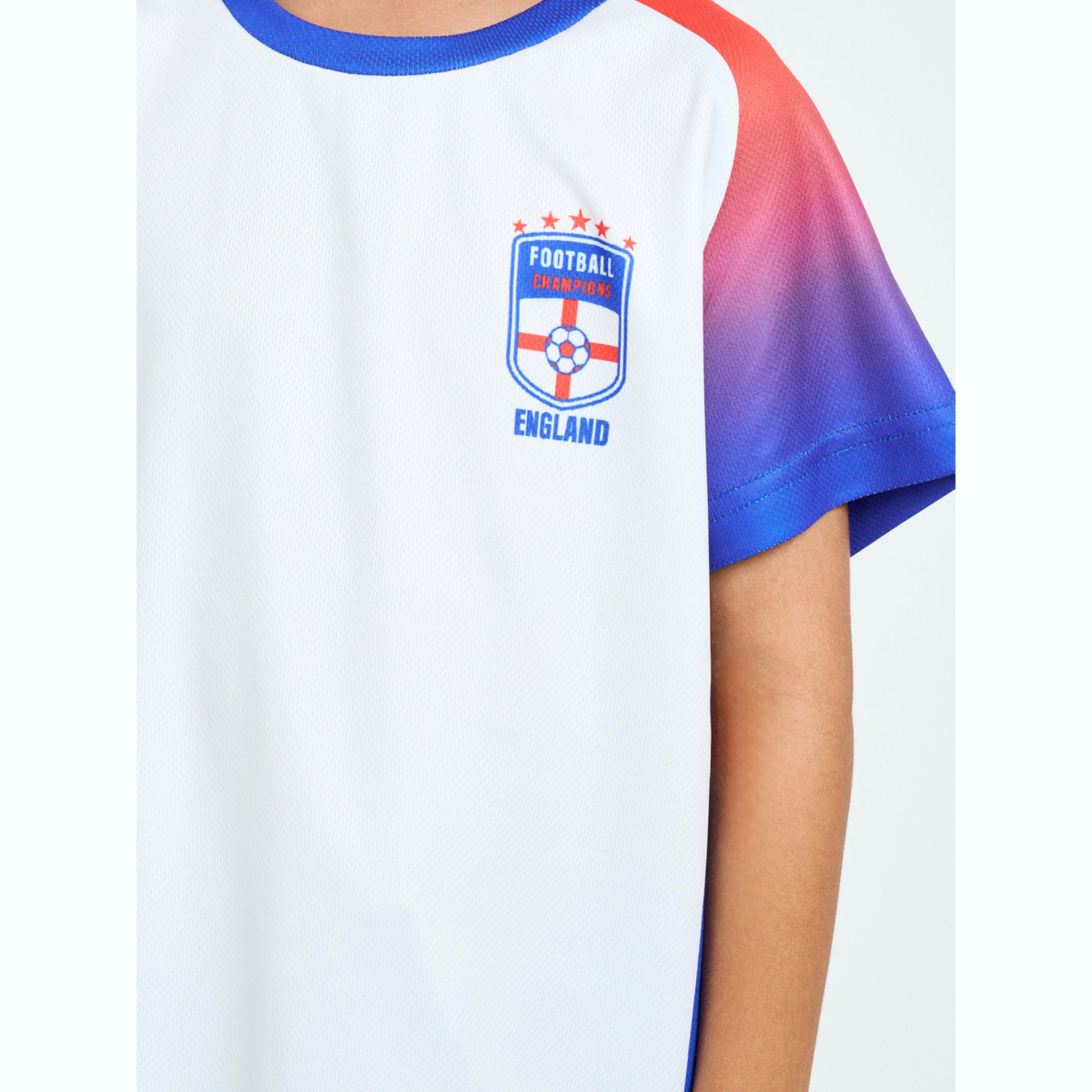 مجموعة للأطفال من شورت وتيشيرت جيرسي بطبعات إنجلترا مستوحاة من كرة القدم-boys-clothing-sportswear-sets-image-6