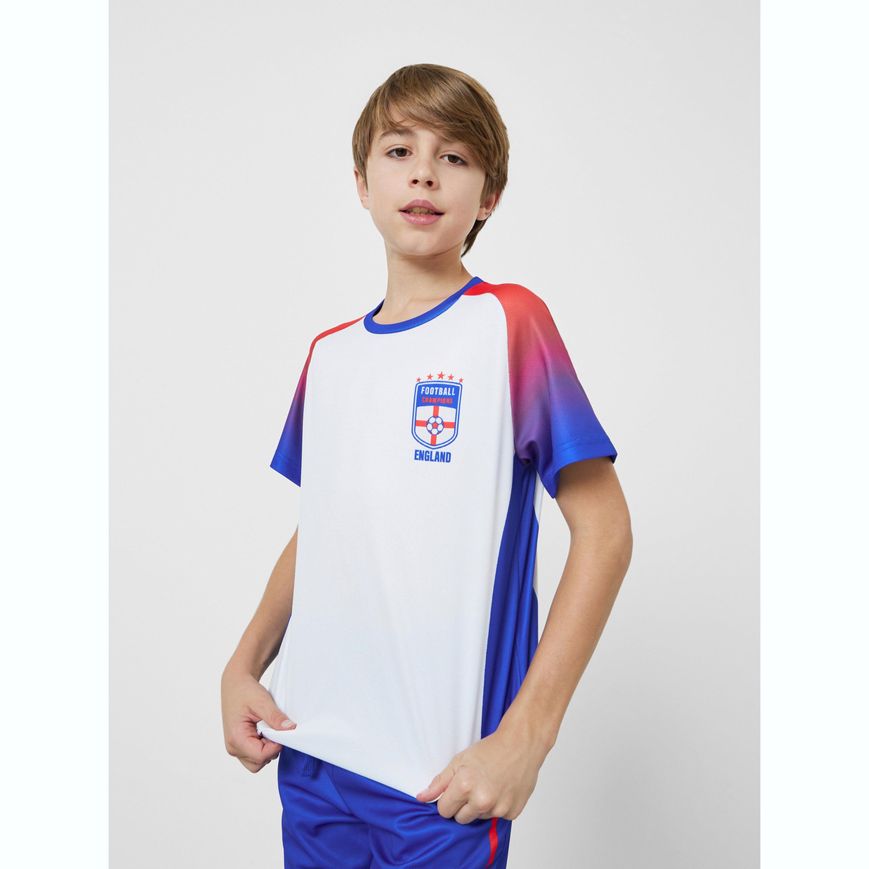 مجموعة للأطفال من شورت وتيشيرت جيرسي بطبعات إنجلترا مستوحاة من كرة القدم-boys-clothing-setsandcoords-image-4