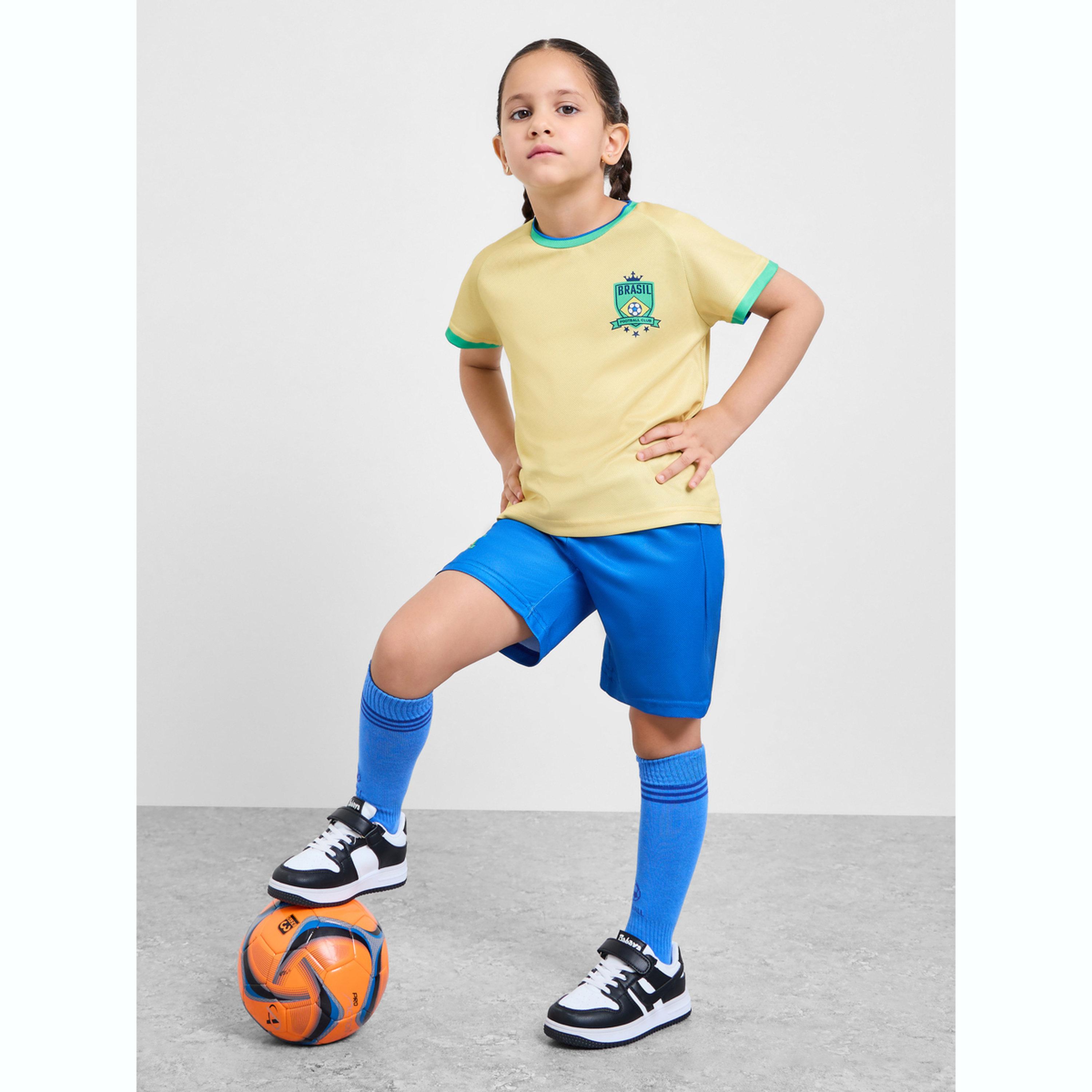 طقم كرة قدم منتخب البرازيل من شورت وتيشيرت-boys-clothing-sportswear-sets-image-3