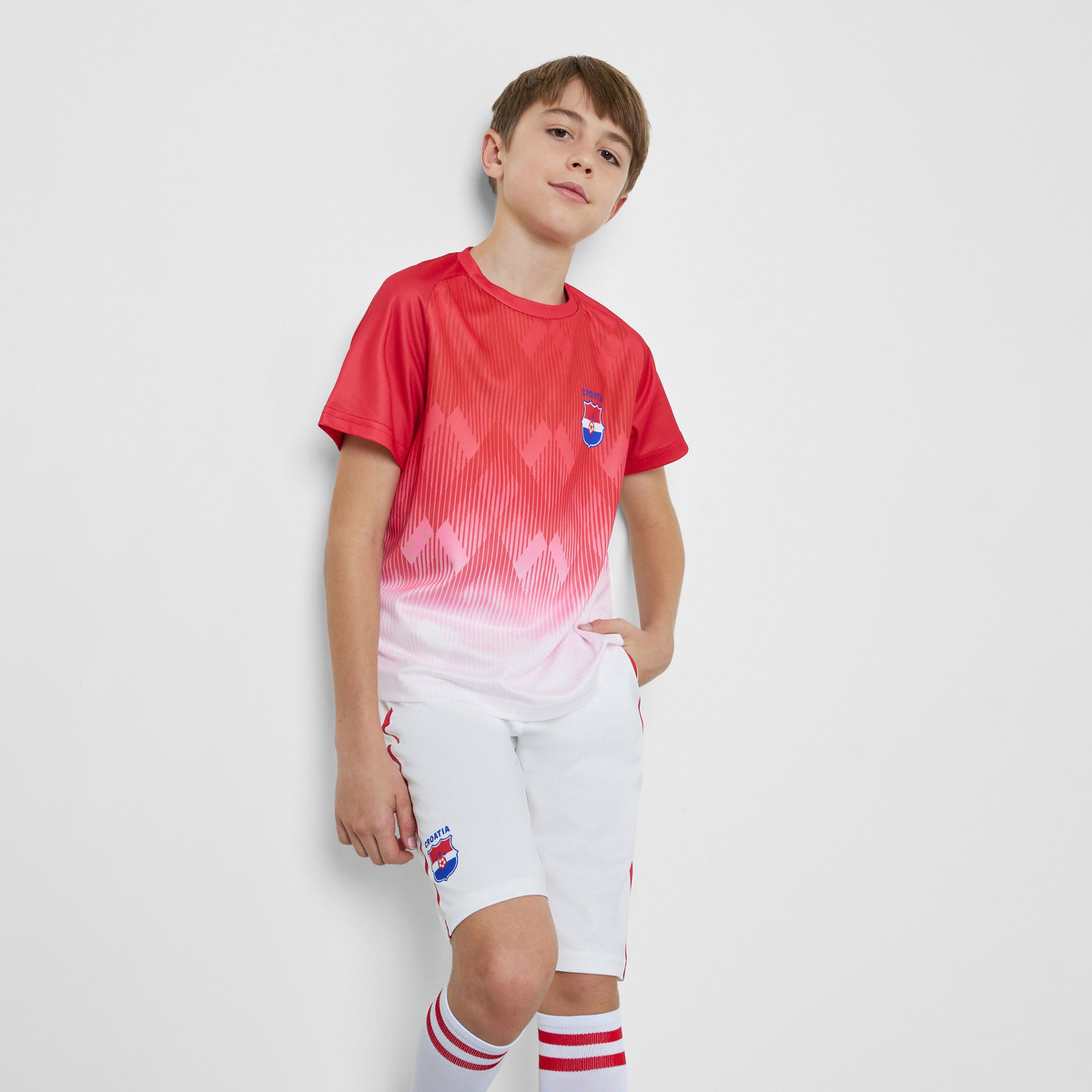 Styli Teens Croatia Print Jersey T-Shirt and Shorts FIFA Football Set-boys-clothing-sportswear-sets-image-1