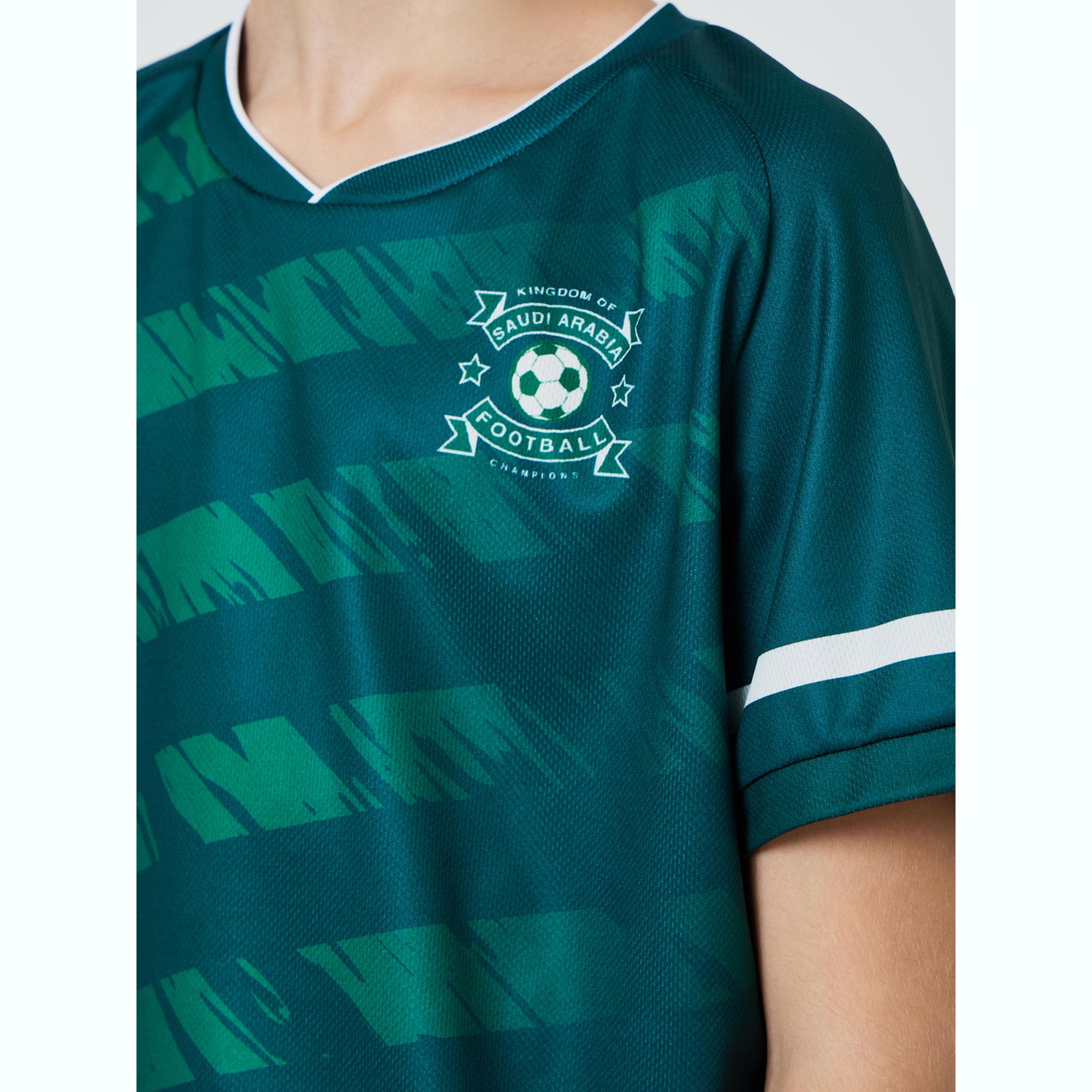 مجموعة من شورت وتيشيرت جيرسي بطبعات السعودية مستوحاة من كرة القدم-boys-clothing-setsandcoords-image-4