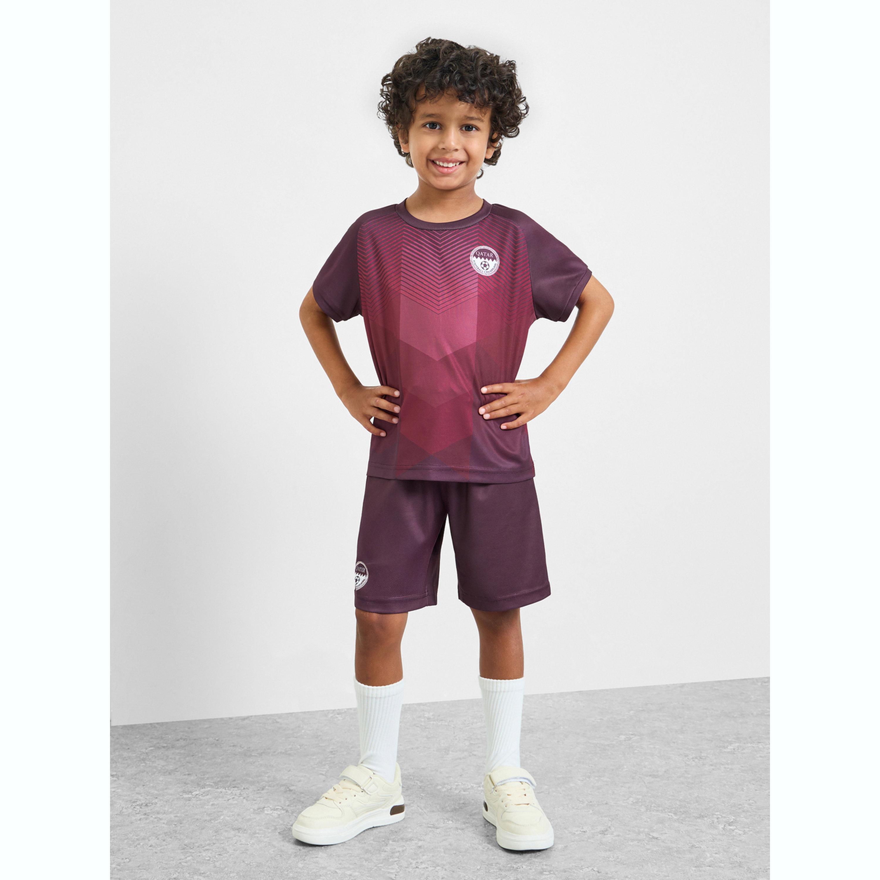 Styli Qatar Print Jersey T-Shirt and Shorts FIFA Football Set-boys-clothing-sportswear-sets-image-2