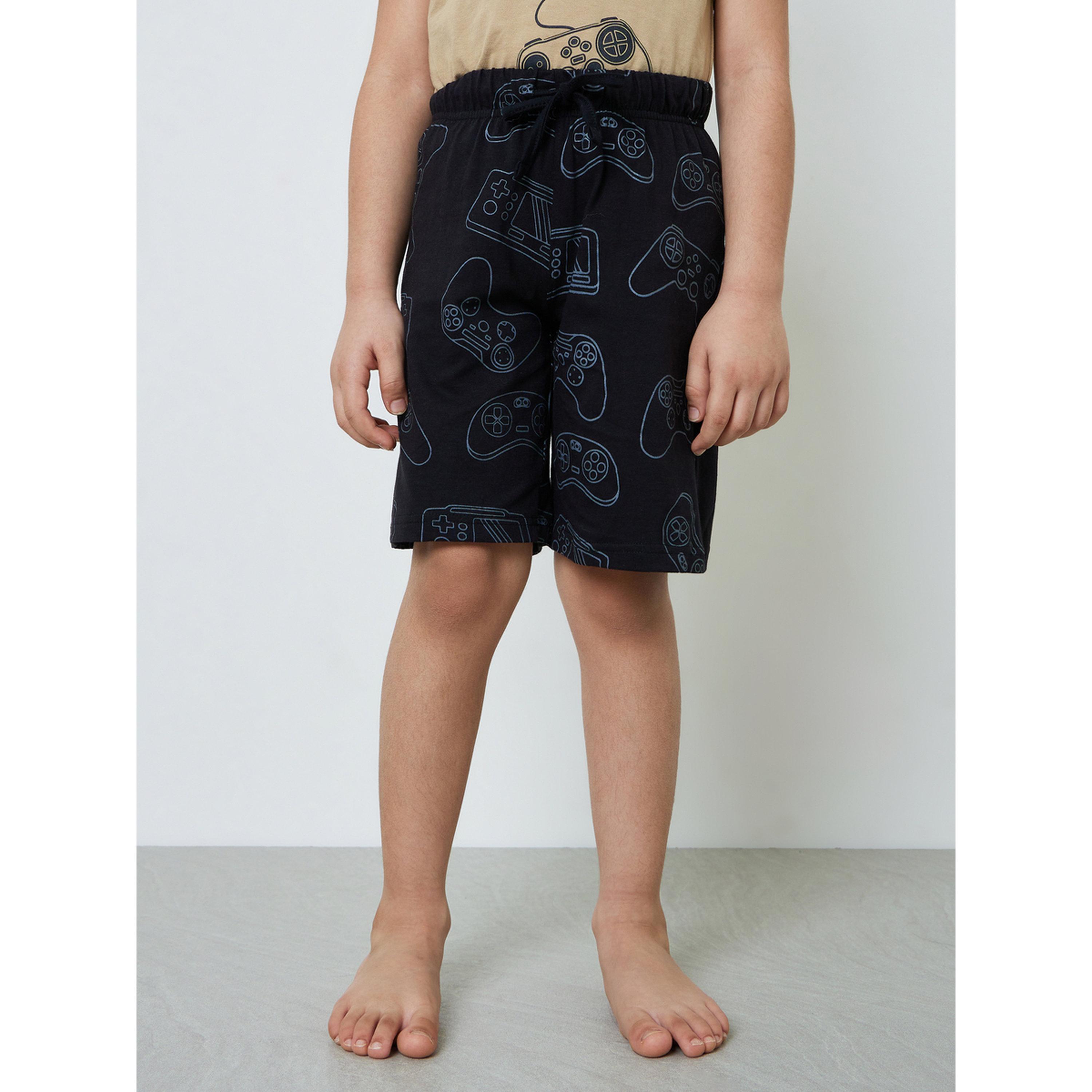 طقم من شورت وتيشيرت بطبعة ألعاب للأولاد-boys-clothing-nightwear-image-5