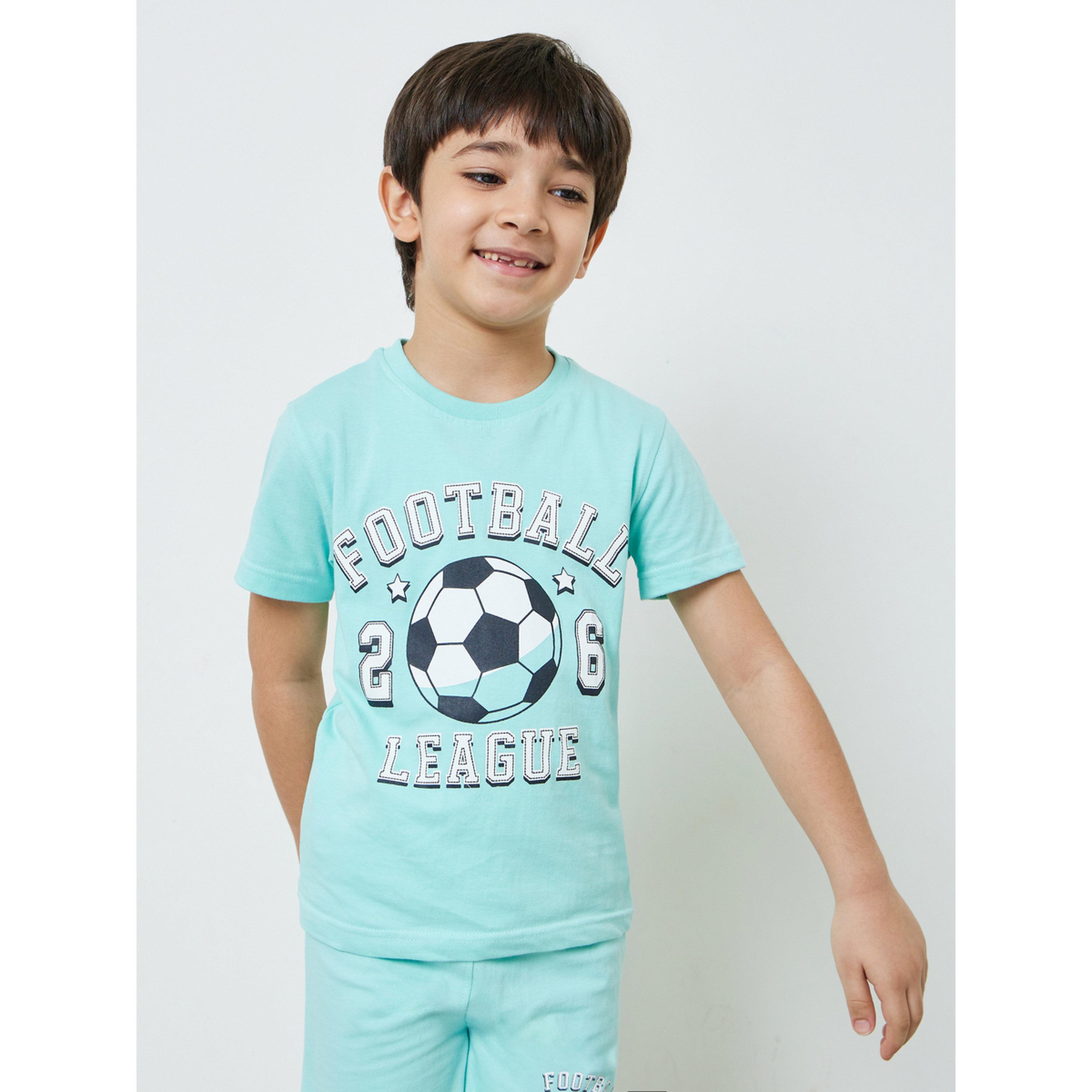 Styli Boys Pack of 3 - Graphic Print Cotton T-Shirt, Shorts and Pyjama Set-boys-clothing-nightwear-image-3