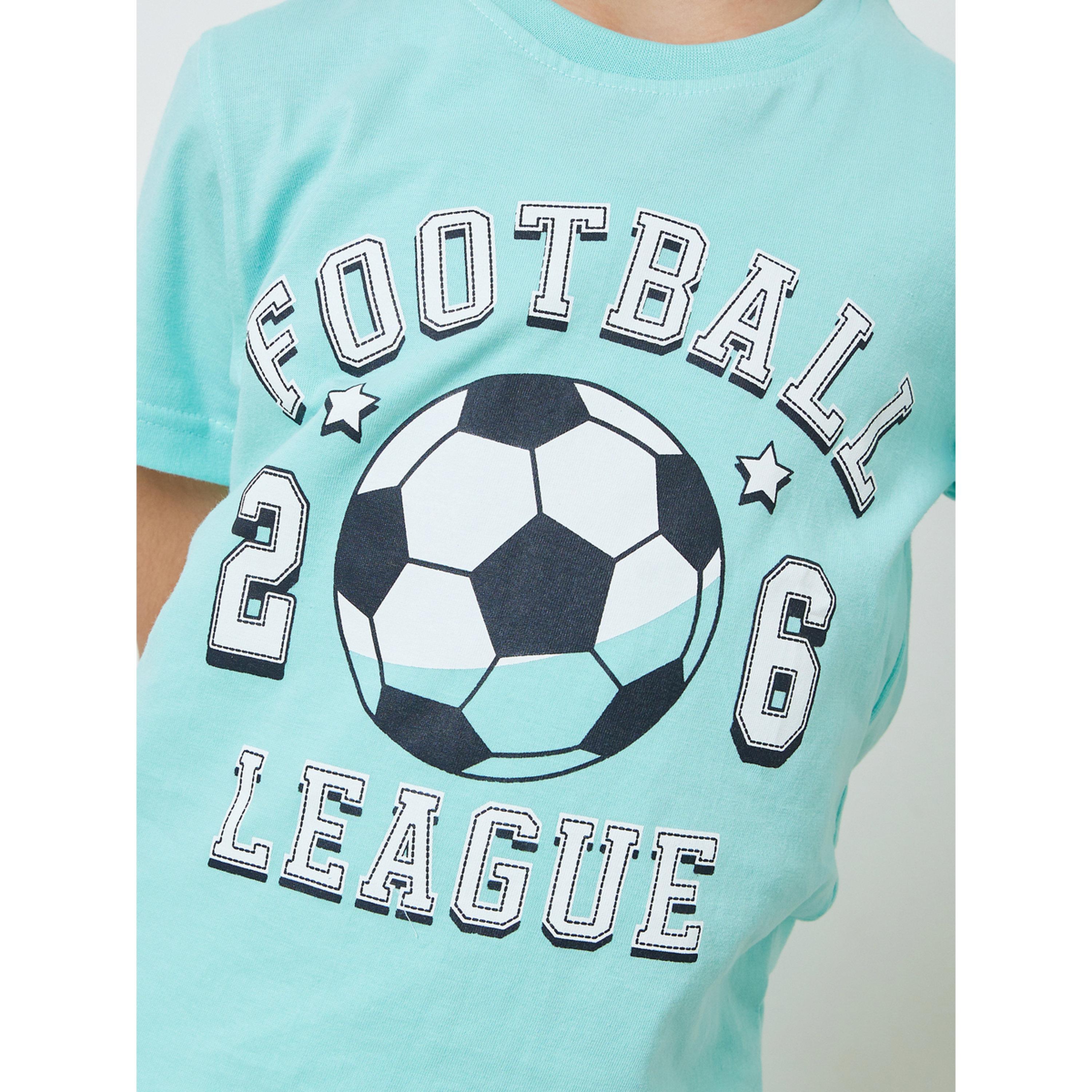 Styli Boys Pack of 3 - Graphic Print Cotton T-Shirt, Shorts and Pyjama Set-boys-clothing-nightwear-image-7