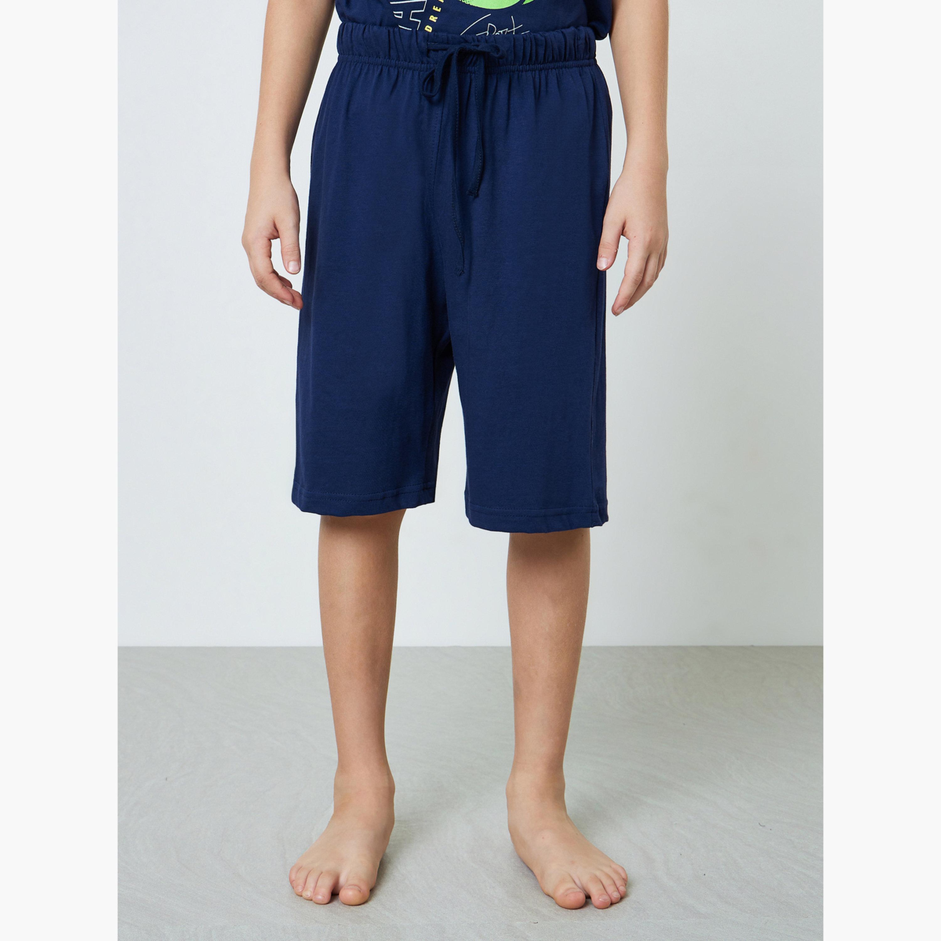 طقم شورت وتيشيرت قطن بطبعة كرة السلة للأولاد-boys-clothing-nightwear-image-5