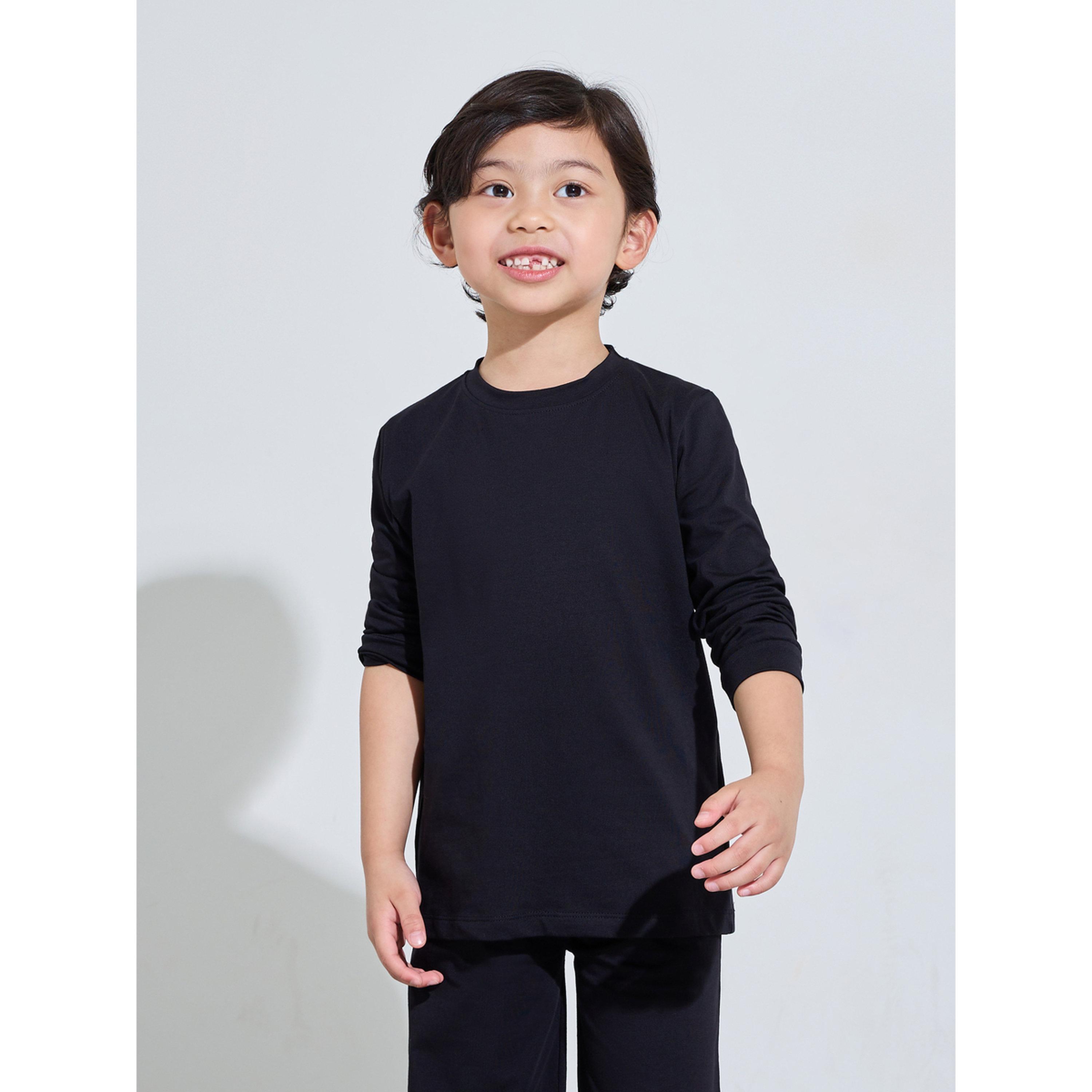 طقم من جوغر وتيشيرت قطن بأكمام طويلة مناسب للجنسين للأطفال-boys-clothing-setsandcoords-image-2