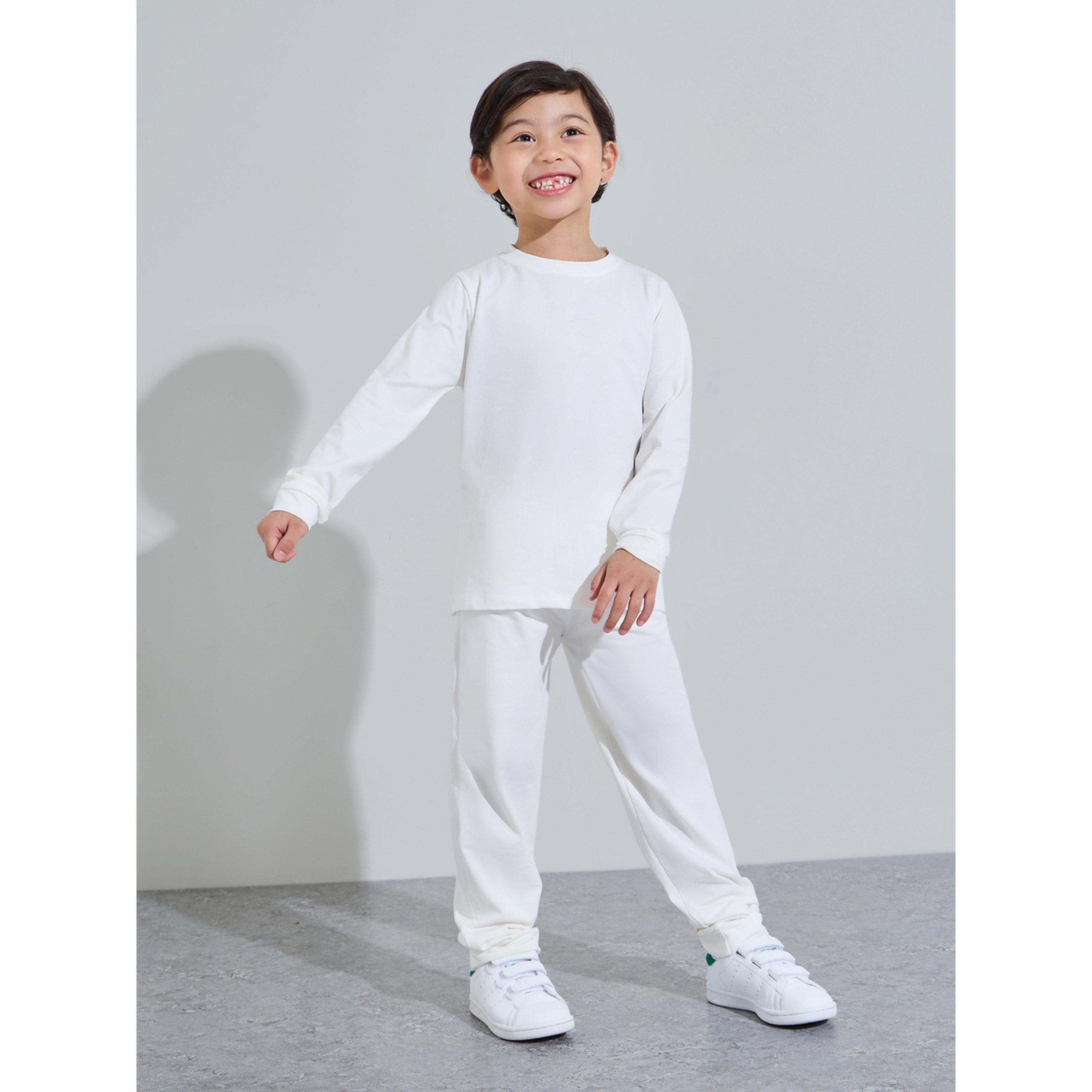 طقم من جوغر وتيشيرت قطن بأكمام طويلة مناسب للجنسين للأطفال-boys-clothing-setsandcoords-image-1