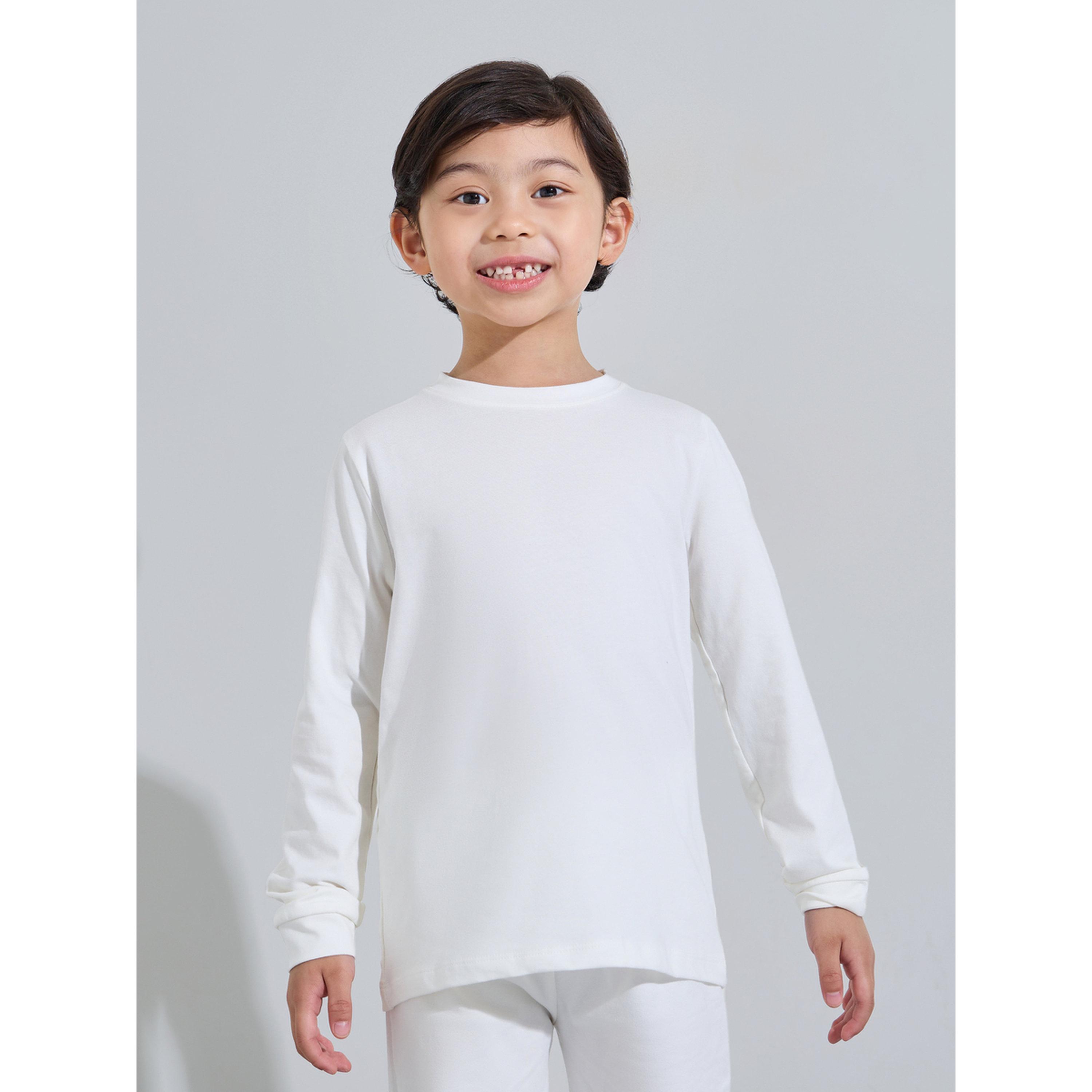 Styli Kids Off White Cotton Long-Sleeve T-Shirt and Joggers Set-Unisex-boys-clothing-setsandcoords-image-3