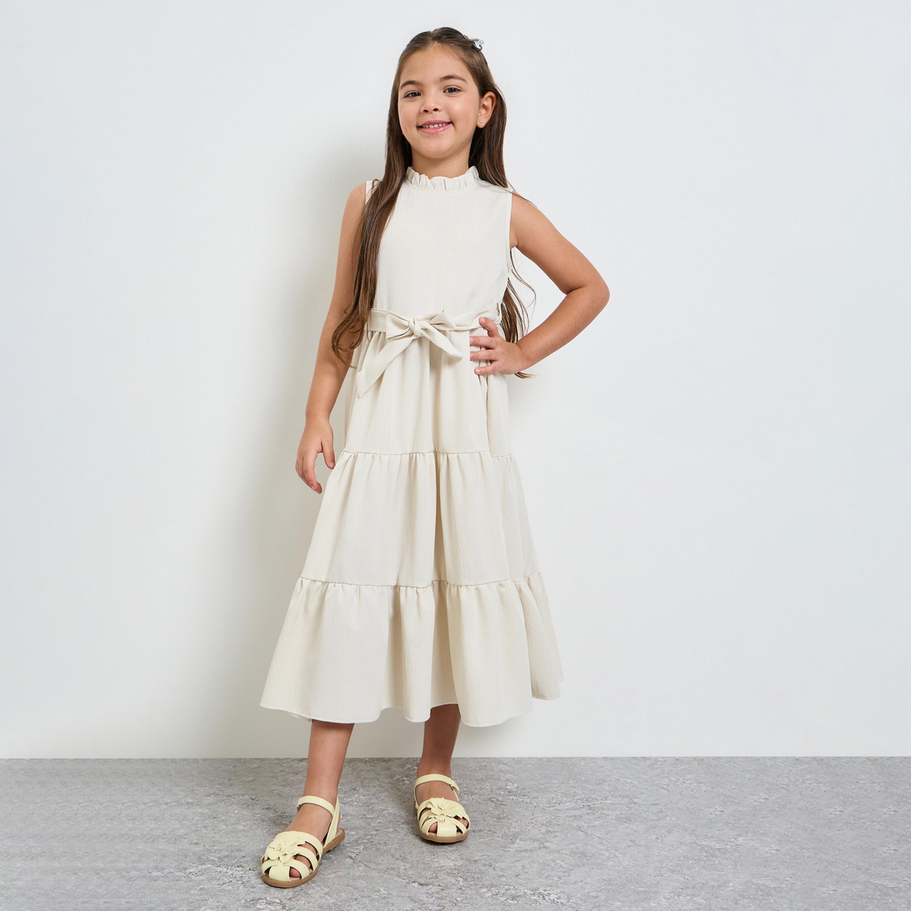 فستان طويل متعدد الطبقات دون أكمام للبنات-girls-clothing-dressesandjumpsuits-image-1