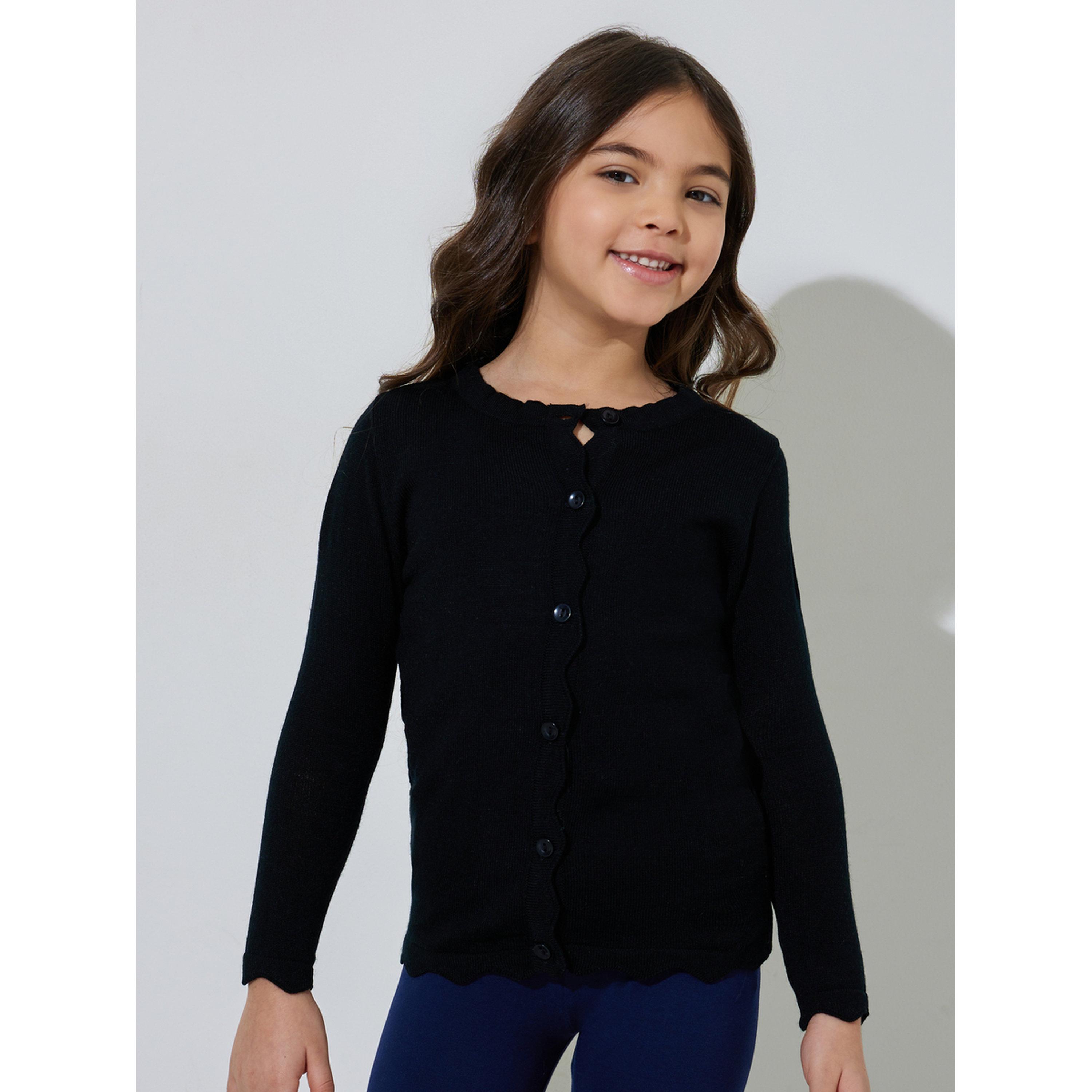 كارديجان سادة بأزرار أمامية للبنات-girls-clothing-jumpersandcardigans-image-1