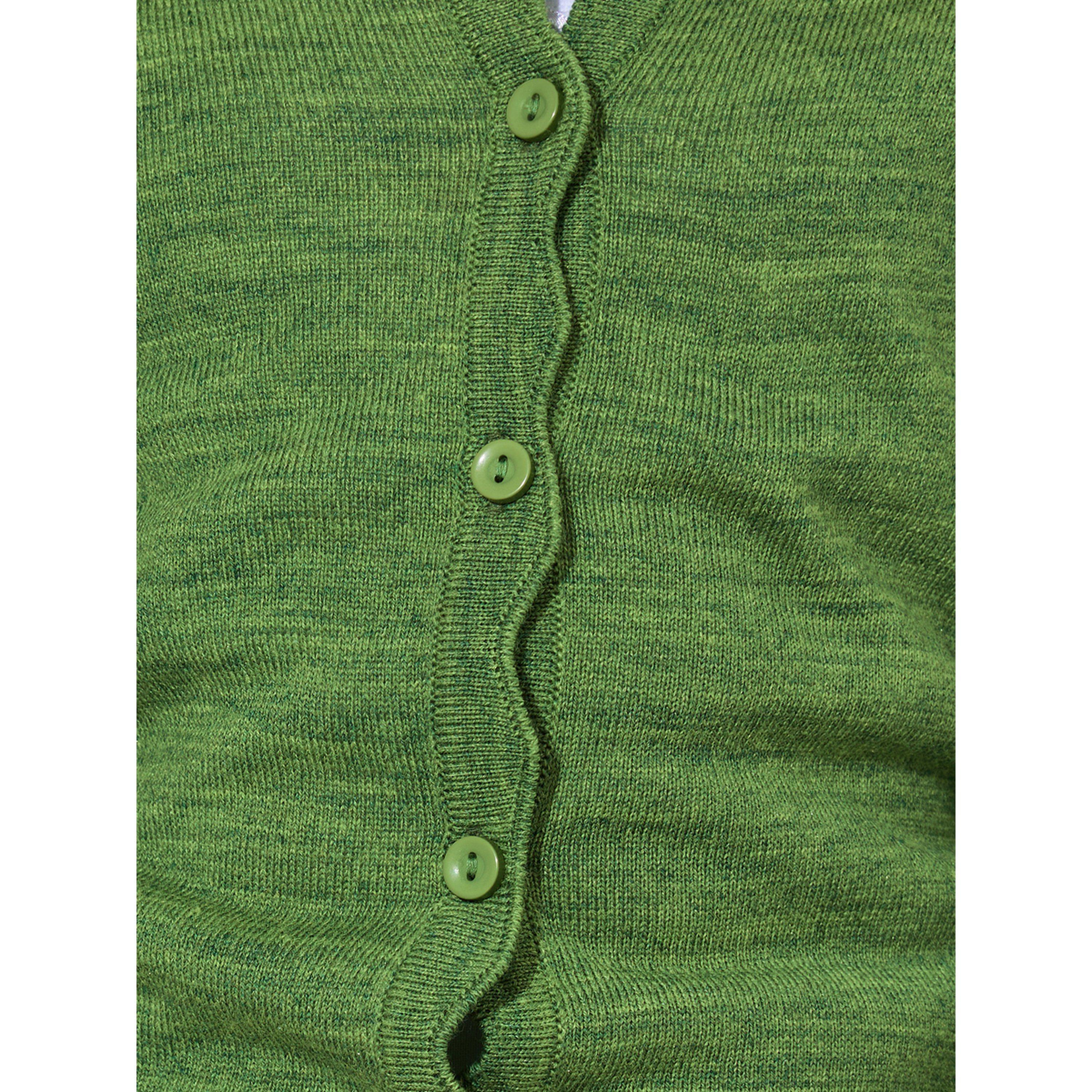 Styli Girls Green Solid Button-Front Cardigan-girls-clothing-jumpersandcardigans-image-6