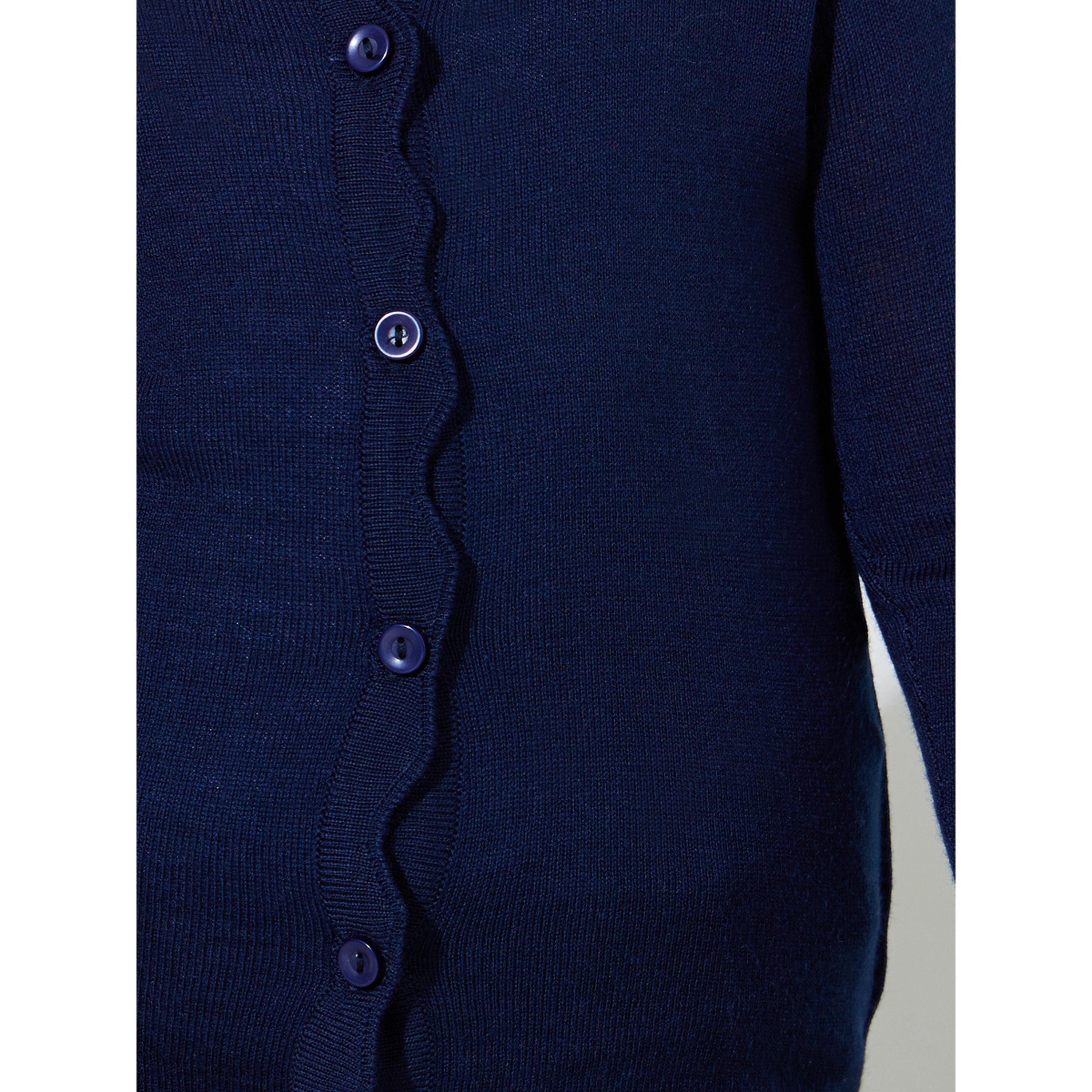 Styli Girls Navy Blue Solid Button-Front Cardigan-girls-clothing-jumpersandcardigans-image-5