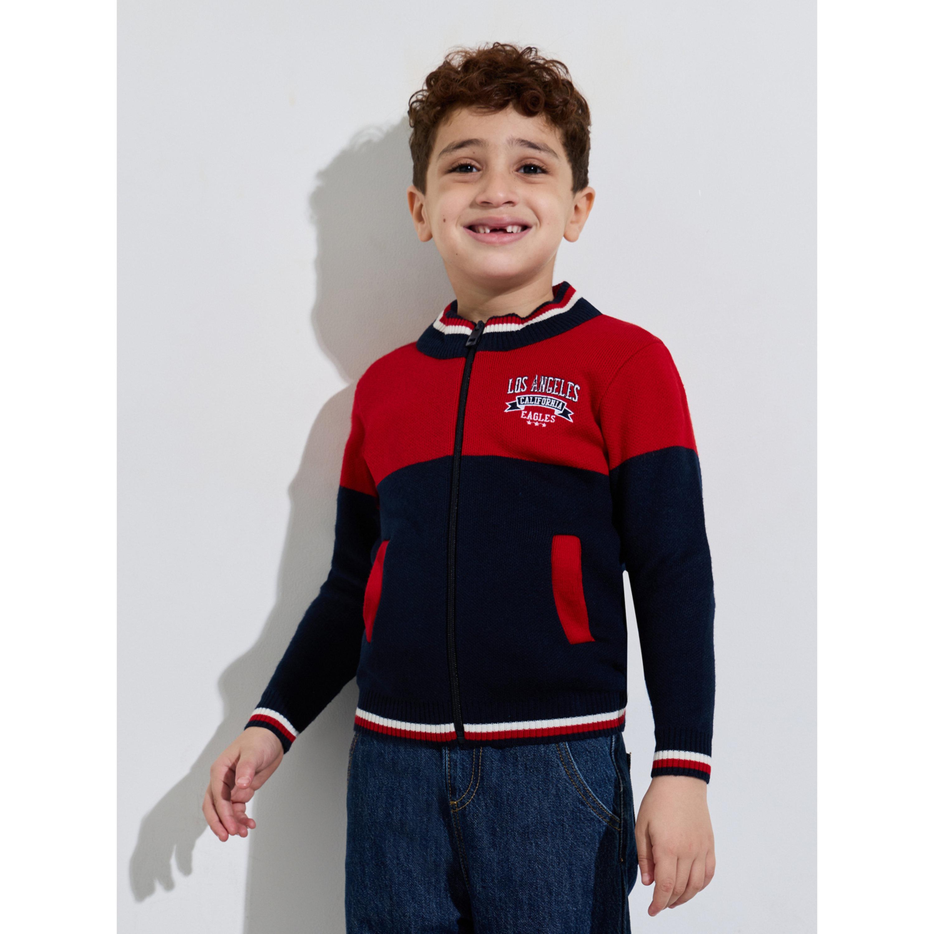 جاكيت بسحاب مطرز بنمط كتل الالوان للأولاد-boys-clothing-winterwear-jacketsandcoats-image-1