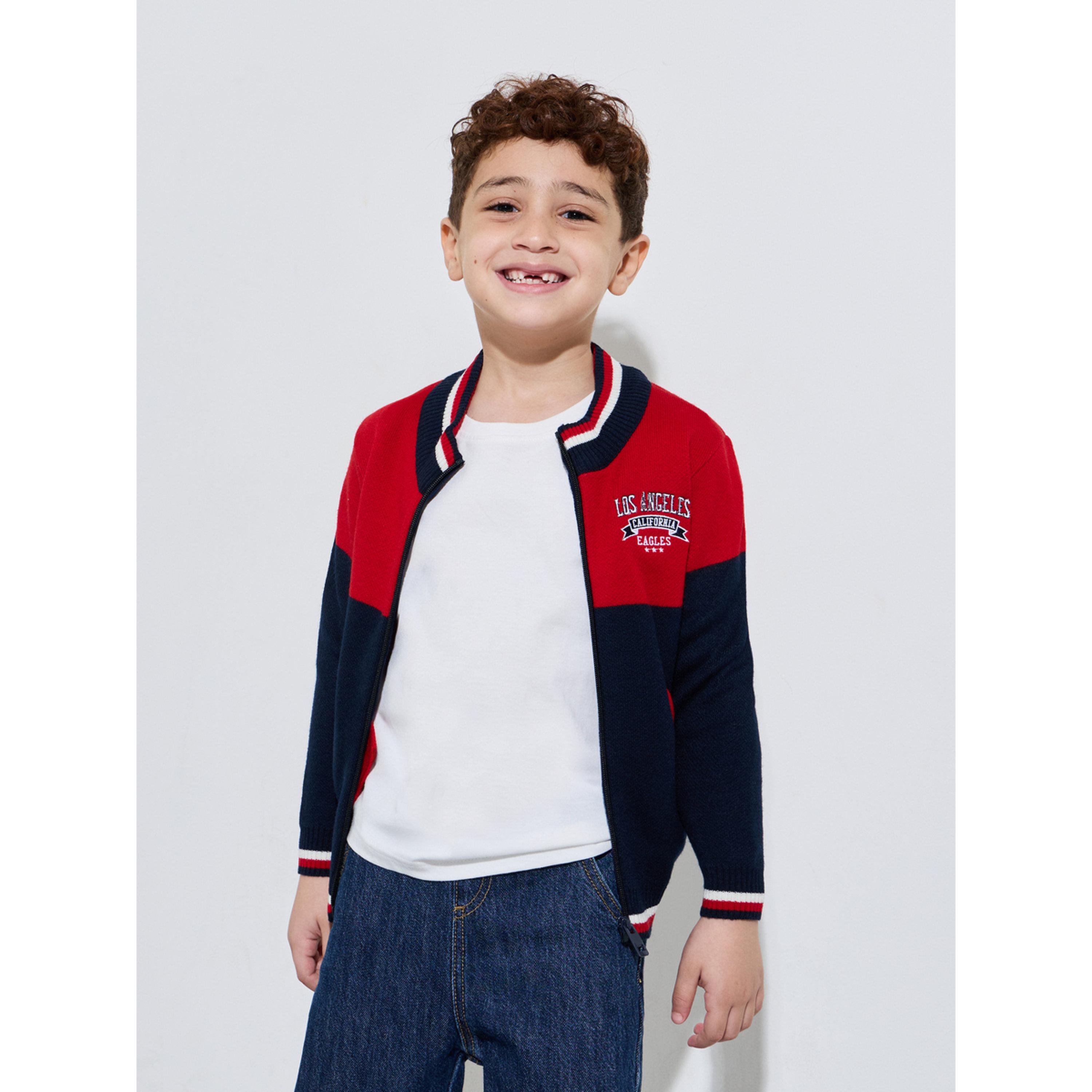 جاكيت بسحاب مطرز بنمط كتل الالوان للأولاد-boys-clothing-winterwear-jacketsandcoats-image-3