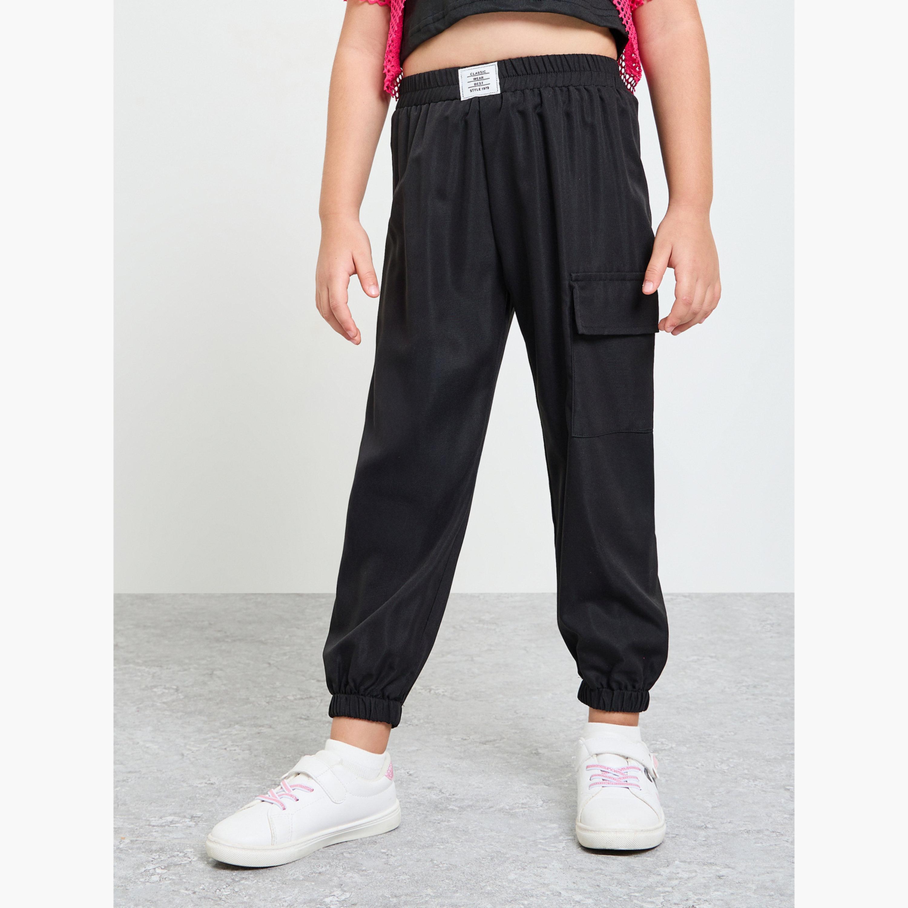 Styli Pack of 3 - Printed Top, Crop T-Shirt and Joggers Sports Set-girls-clothing-setsandcoords-image-3