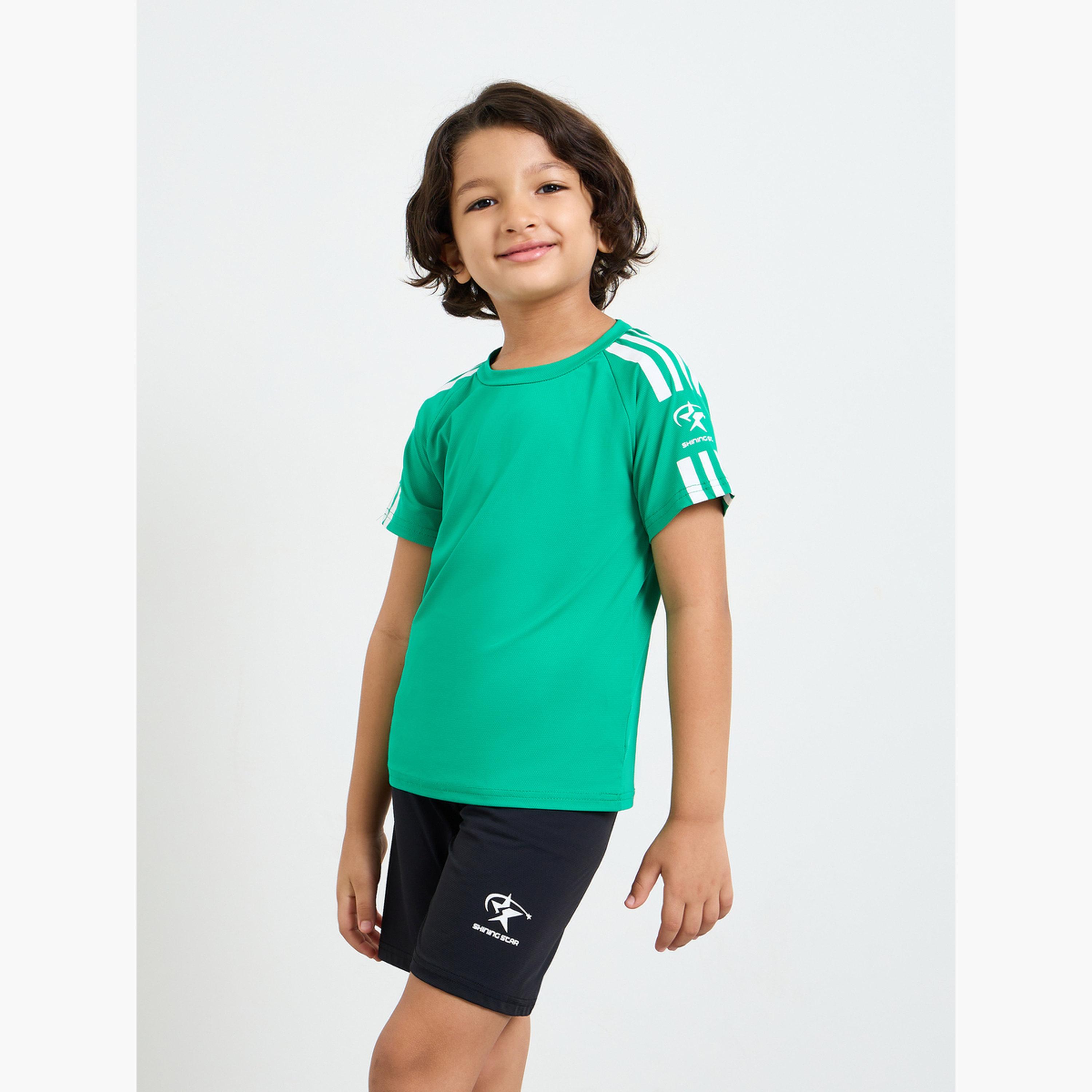 مجموعة من شورت وتيشيرت بأكمام قصيرة مطبوع للأولاد-boys-clothing-setsandcoords-image-1