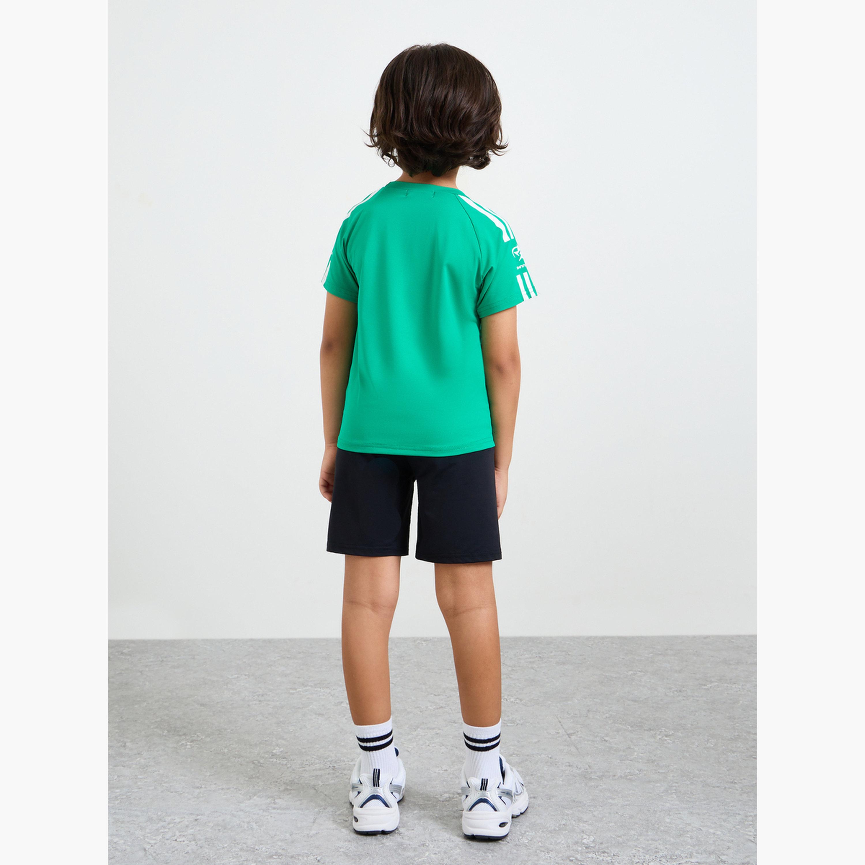مجموعة من شورت وتيشيرت بأكمام قصيرة مطبوع للأولاد-boys-clothing-setsandcoords-image-3