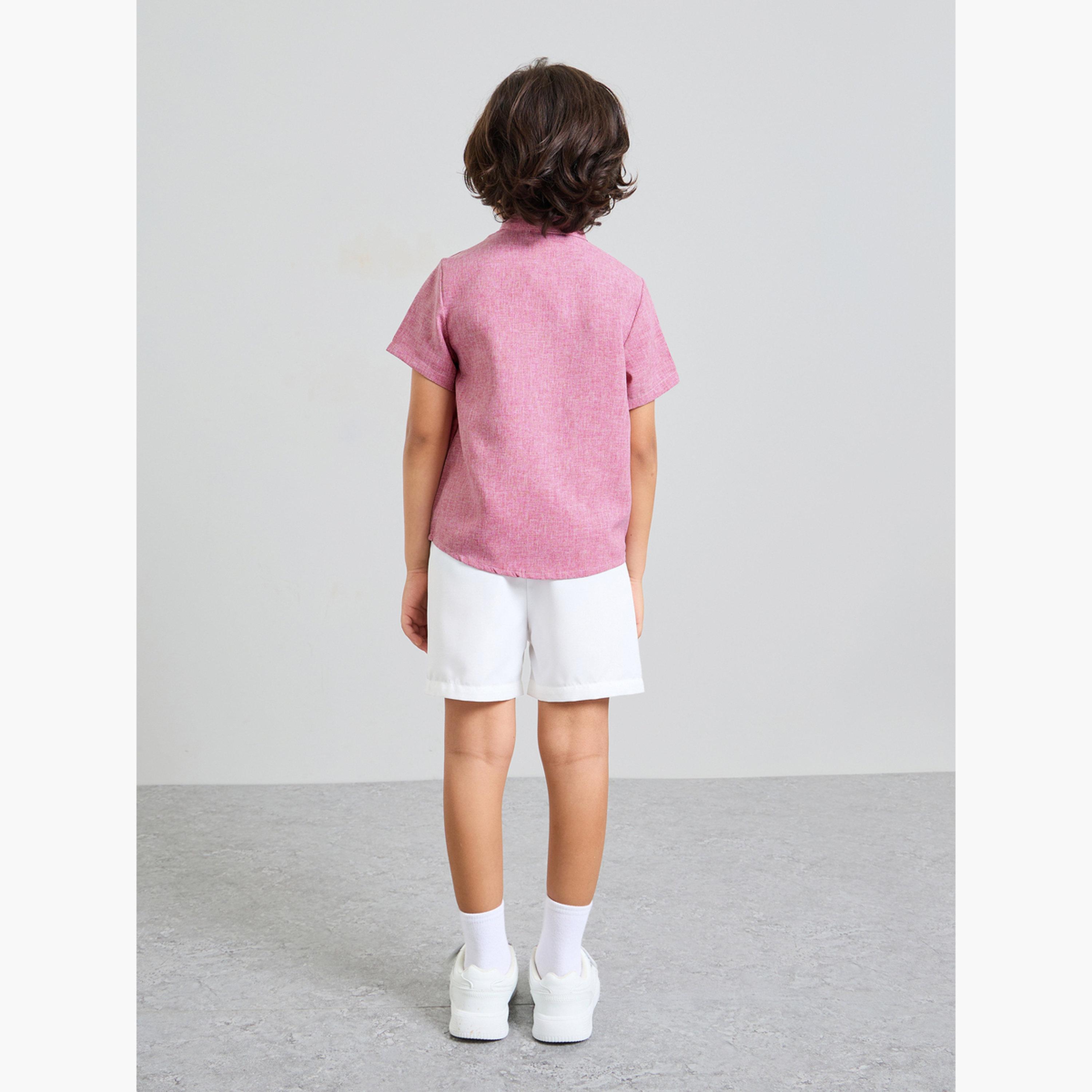 Styli Boys Embroidered Detail Shirt and Shorts Set-boys-clothing-setsandcoords-image-3