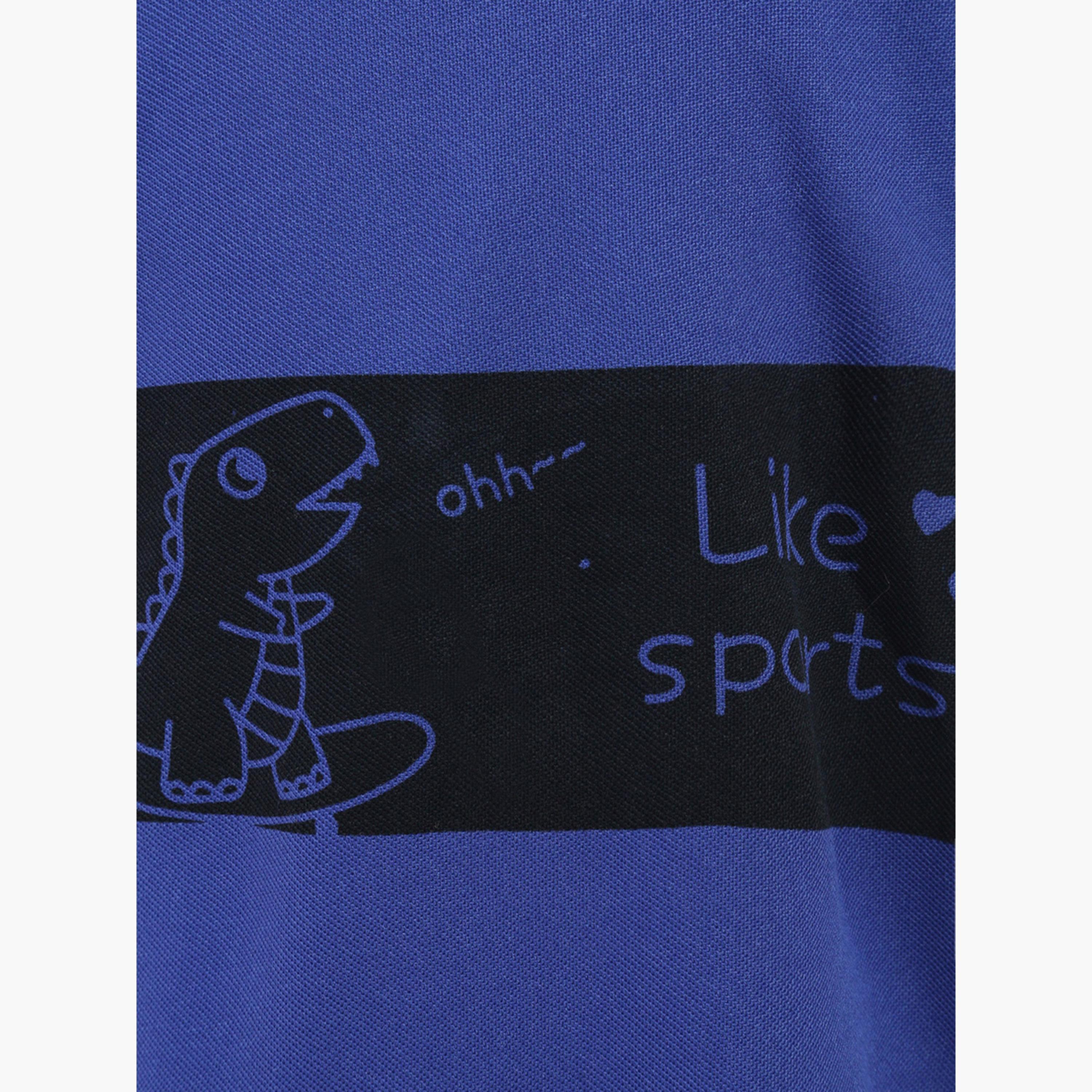 Globus X Styli Kids Blue Graphic Print T-Shirt and Shorts Set-boys-clothing-setsandcoords-image-4