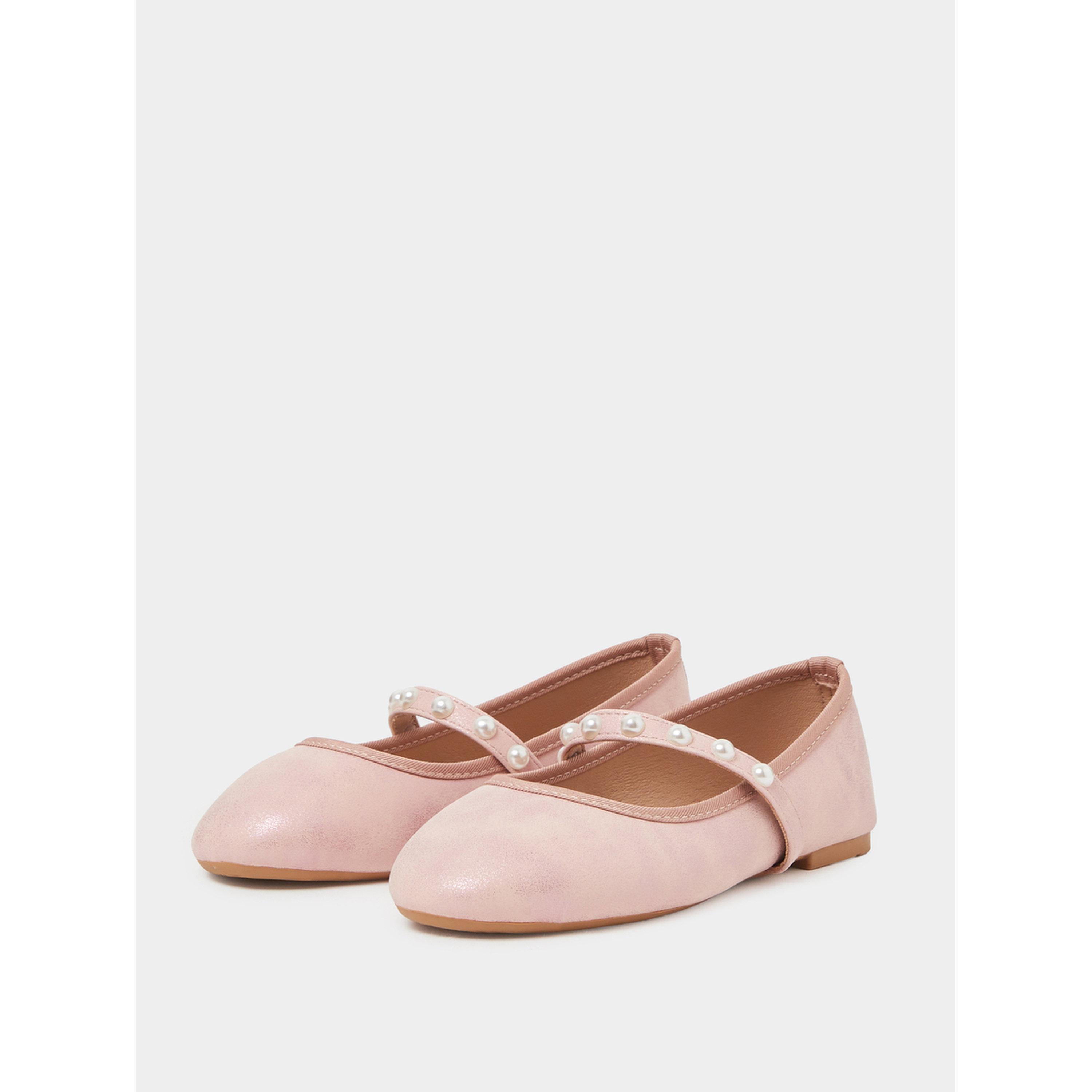 حذاء باليرينا سهل الارتداء ومزين باللؤلؤ-girls-shoes-ballerinas-image-1