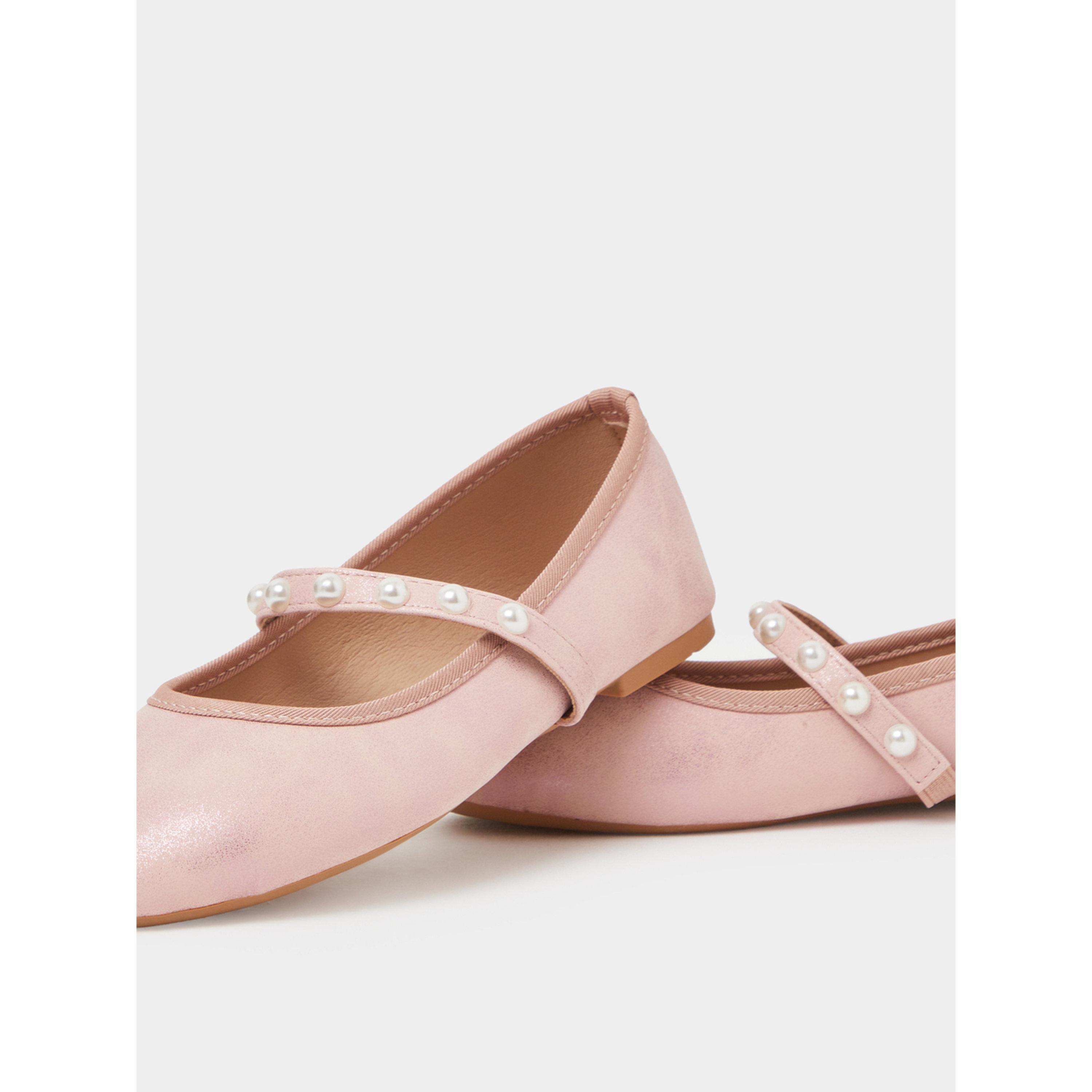 حذاء باليرينا سهل الارتداء ومزين باللؤلؤ-girls-shoes-ballerinas-image-5