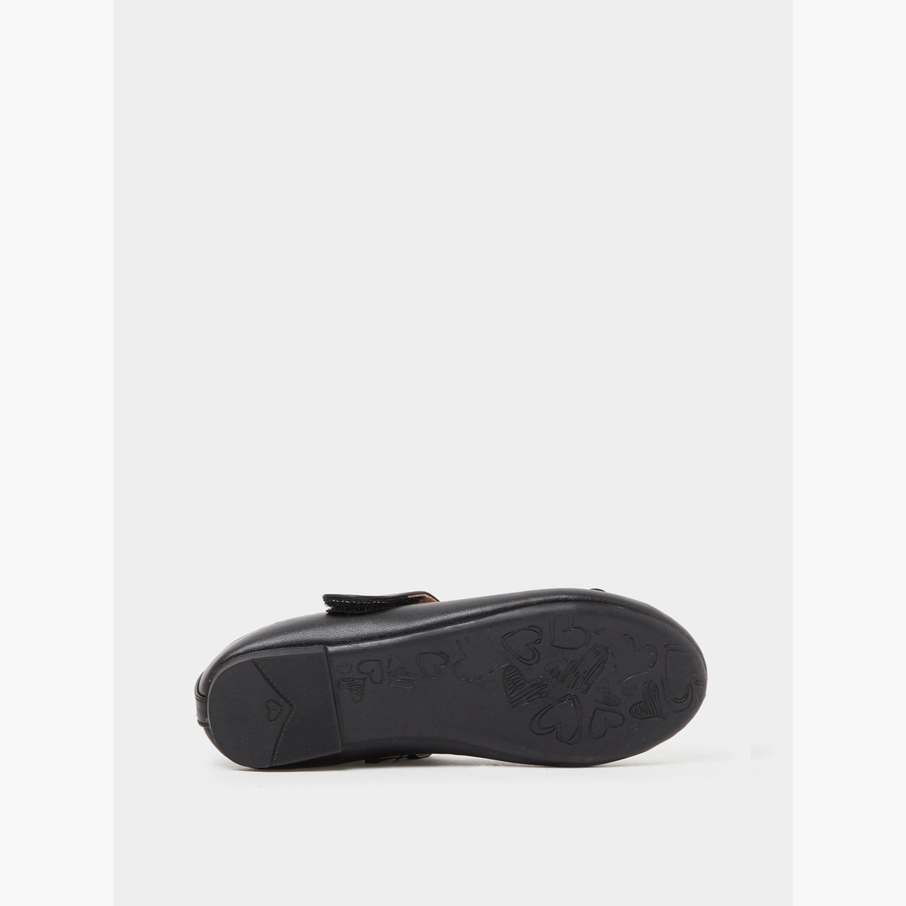 حذاء باليرينا بشريط لاصق وتفاصيل فيونكة للبنات-girls-shoes-ballerinas-image-6